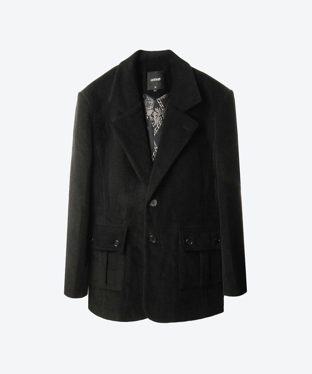 언티지(UNTAGE) 코듀로이 블레이저[Black(UNISEX)]_UTO-FB91