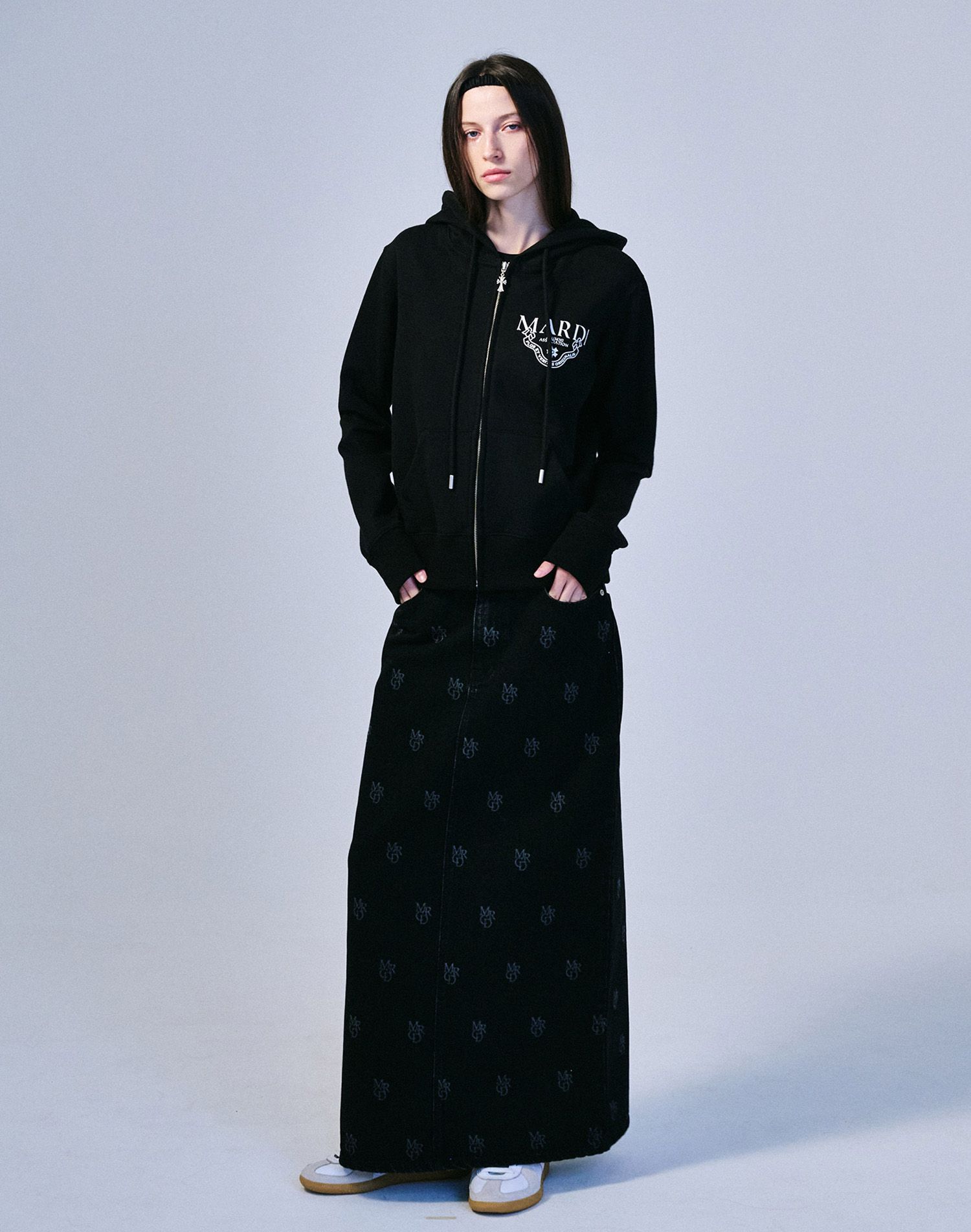 MUSINSA | MARDI MERCREDI HOODY ZIP UP ALUMNI CLASSIQUE_BLACK