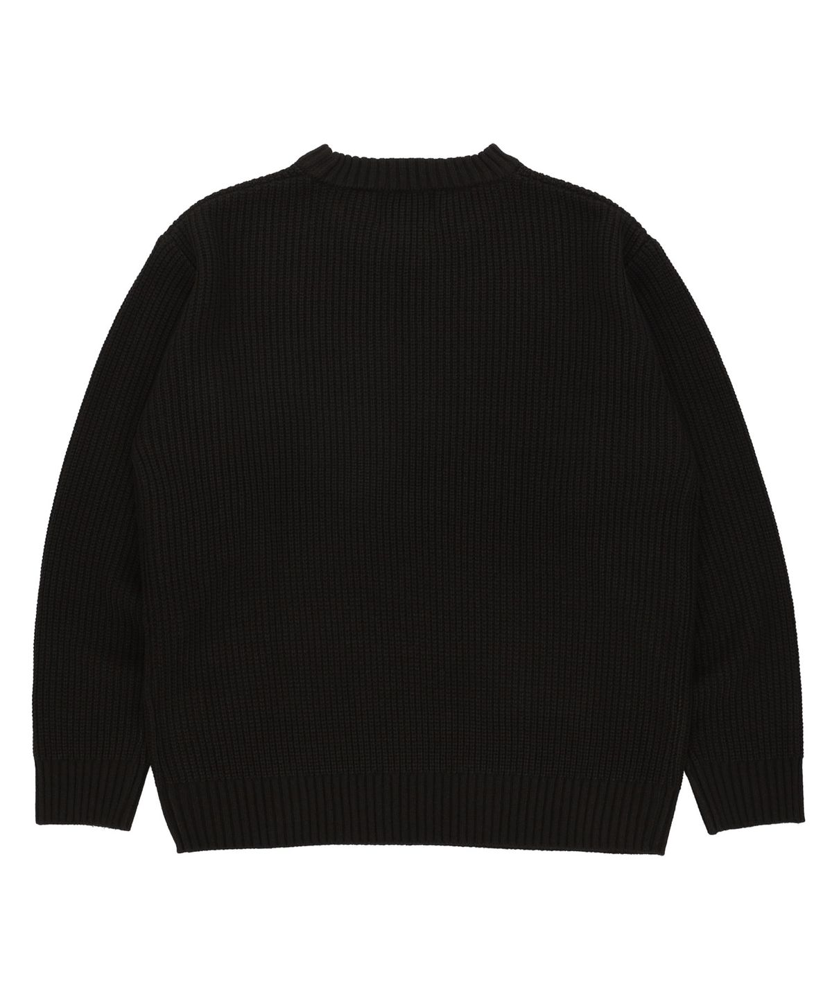 꼬모니노즈(COMONINOZ) BASIC CREW NECK KNIT [BLACK]