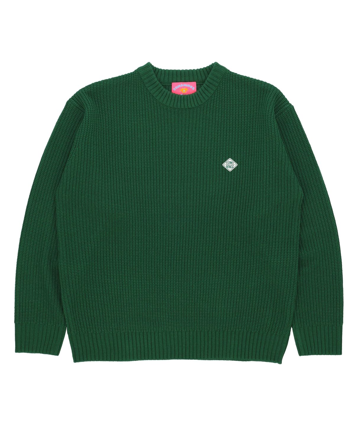 꼬모니노즈(COMONINOZ) BASIC CREW NECK KNIT [GREEN]