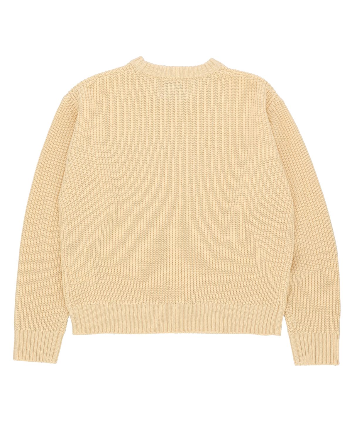 꼬모니노즈(COMONINOZ) BASIC CREW NECK KNIT [CREAM]