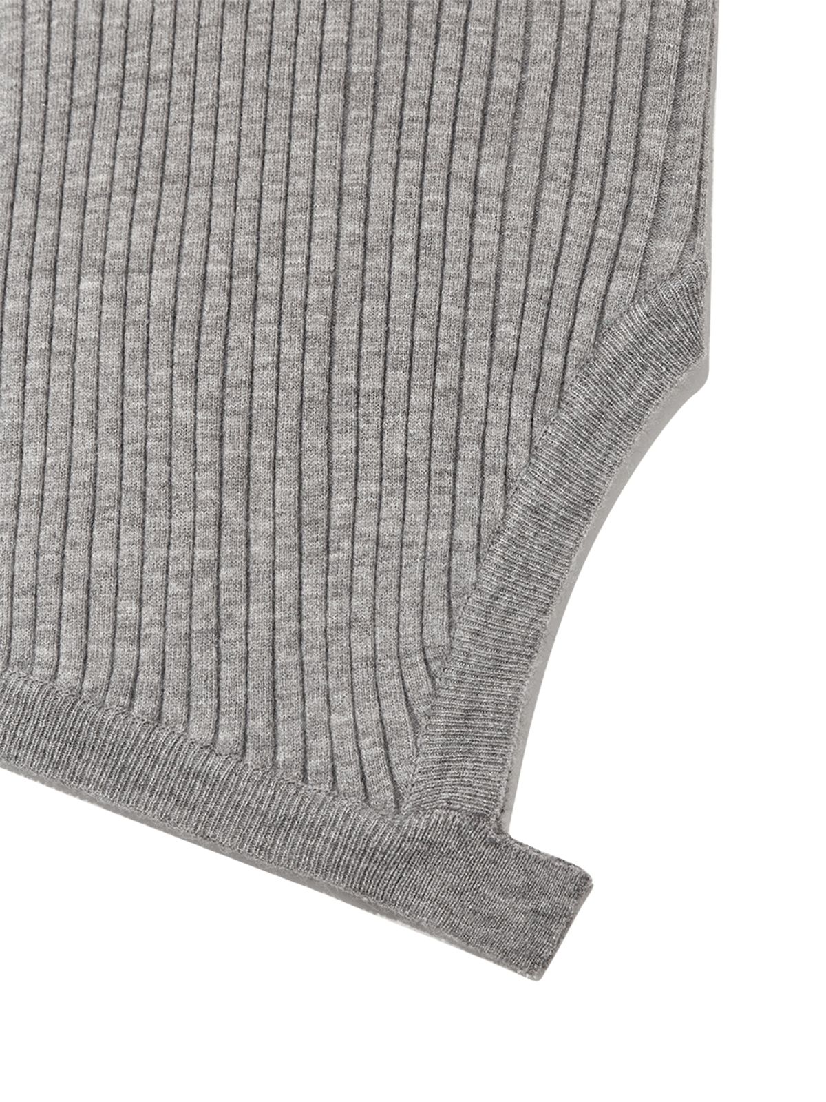 글로니(GLOWNY) ISA ASYMMETRICAL KNIT TOP (GRAY)