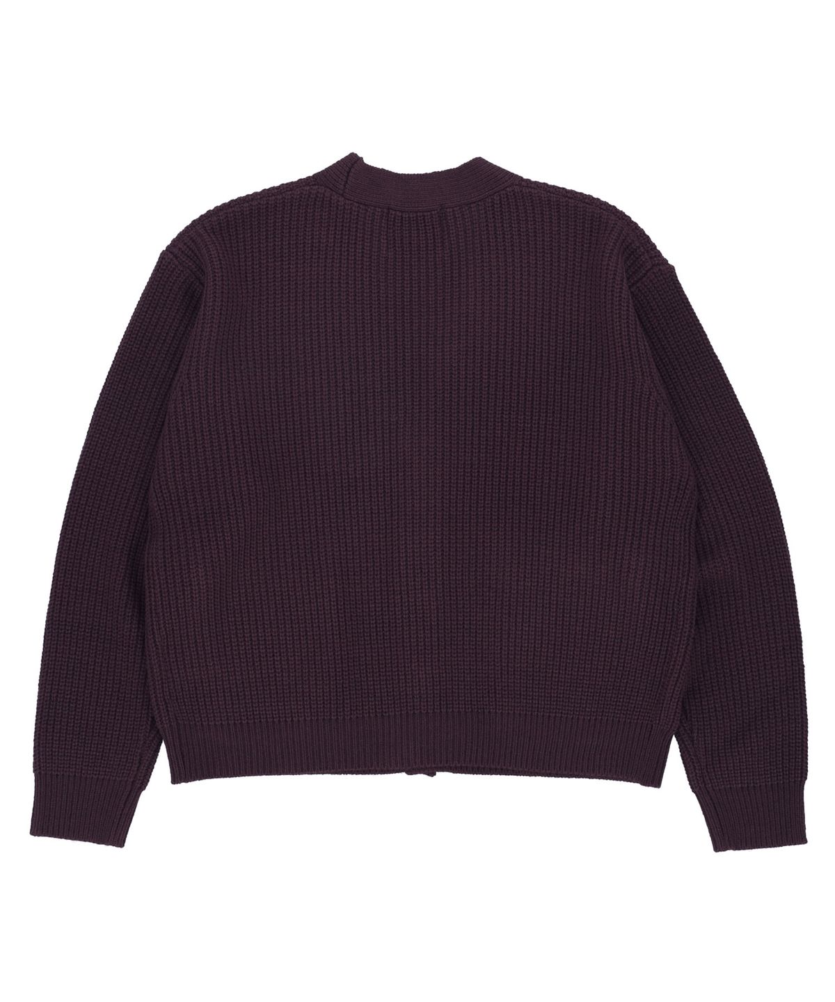 꼬모니노즈(COMONINOZ) LOGO BASIC CARDIGAN [BURGUNDY]