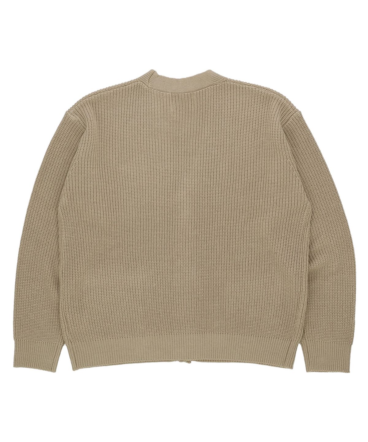 꼬모니노즈(COMONINOZ) LOGO BASIC CARDIGAN [BEIGE]
