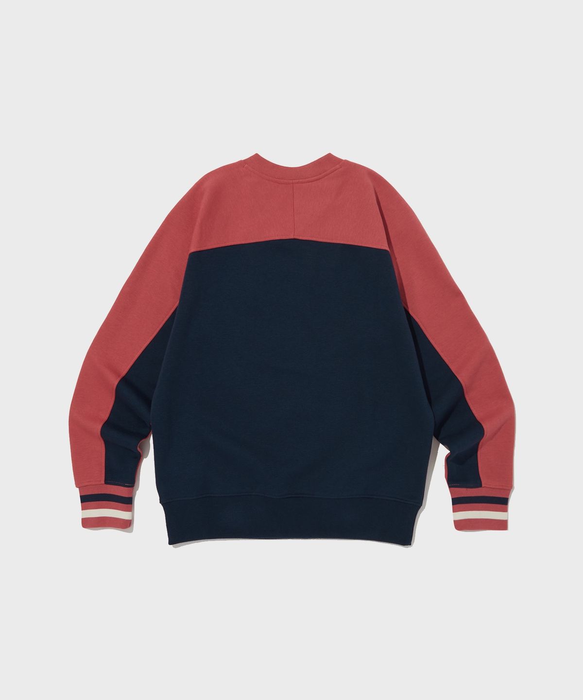 챔피온(CHAMPION) 컬러 블록 브이넥 스웨트셔츠 Normal Coral