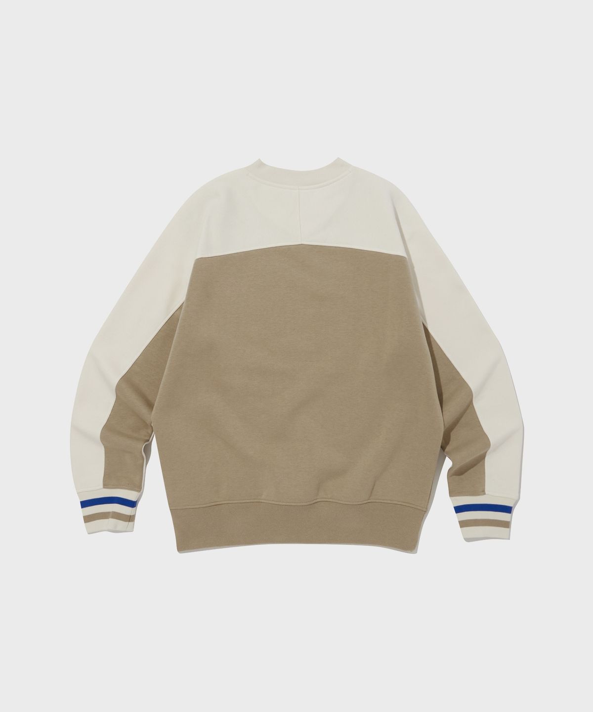 챔피온(CHAMPION) 컬러 블록 브이넥 스웨트셔츠 Normal Beige