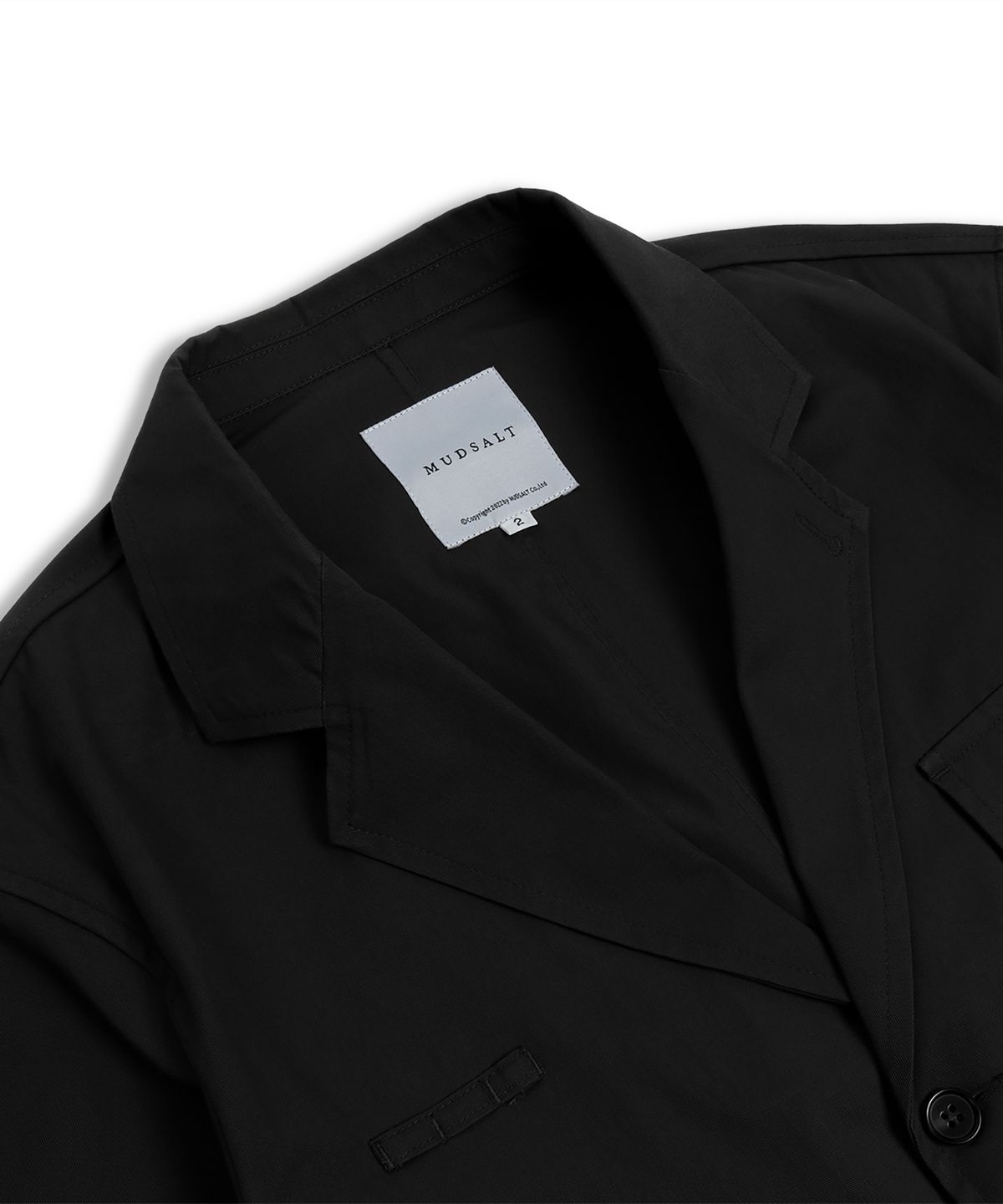머드솔트(MUDSALT) 와이드핏 코튼 블레이저 블랙