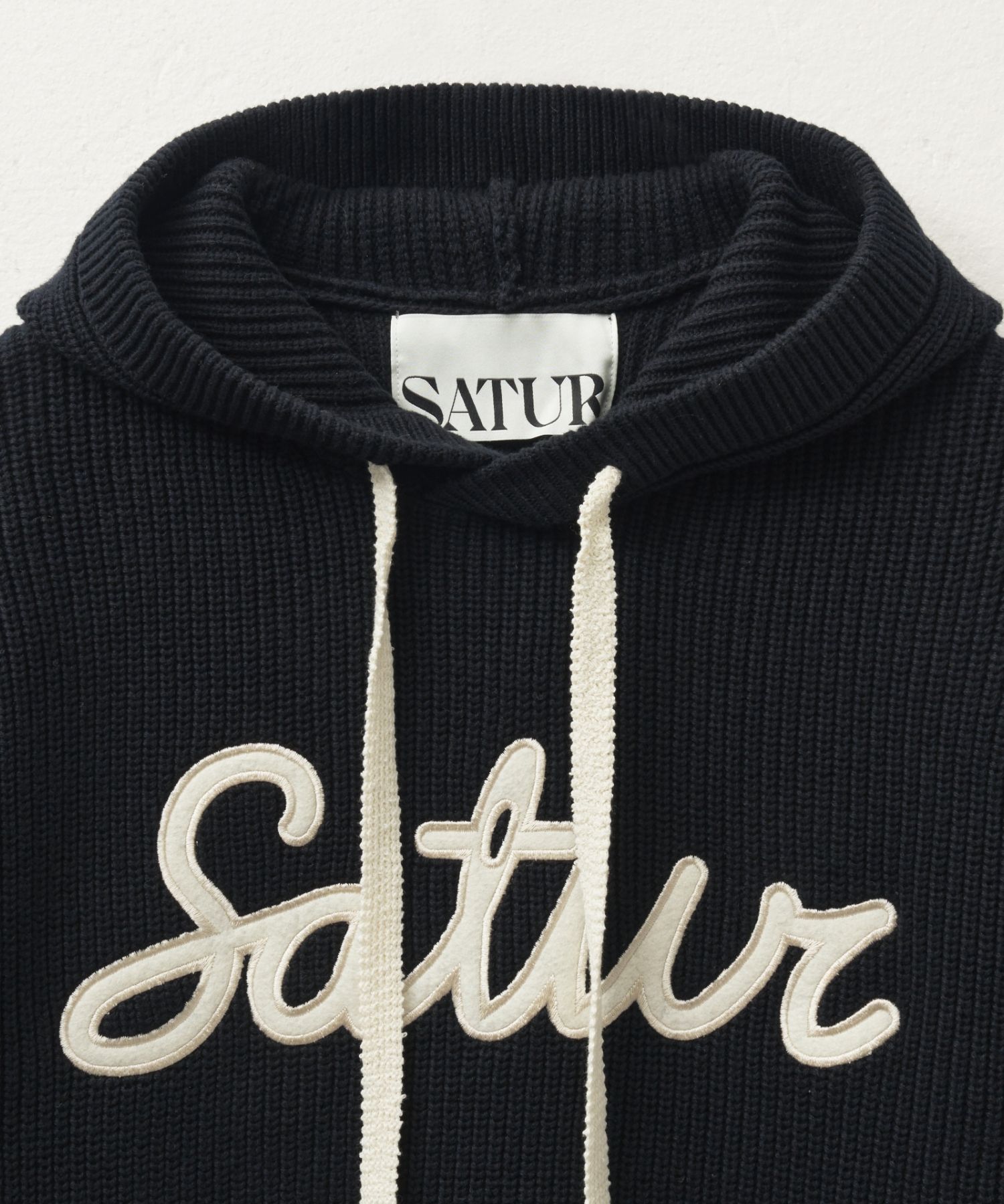 ★SATUR★Applique Logo Cashmere Blend Hood Knit MUSINSA | SATUR Applique Logo Cashmere Blend Hooded Knit