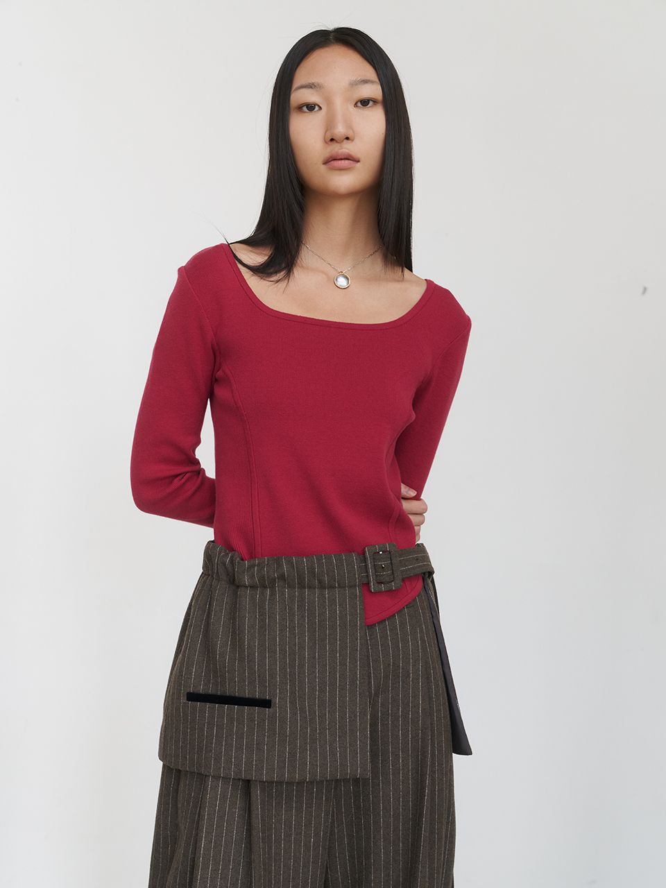 AMOMENTO☆23FW STRIPE BELT SKIRT MUSINSA | AMOMENTO STRIPE BELT SKIRT