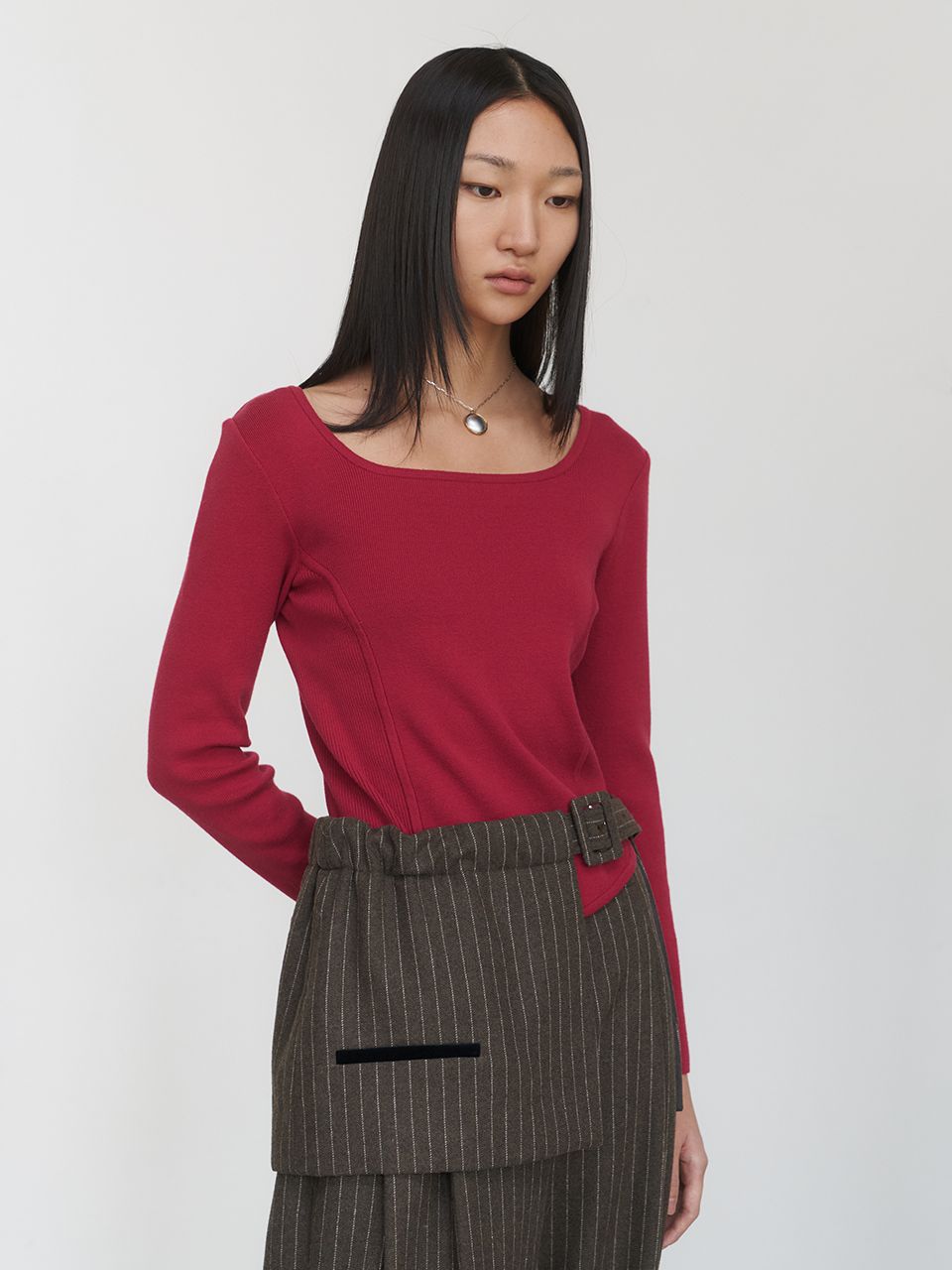 【AMOMENTO】23fw STRIPE BELT SKIRT MUSINSA | AMOMENTO STRIPE BELT SKIRT