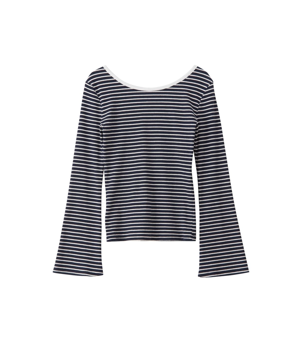 살롱 드 욘(SALON DE YOHN) Back Point Stripe T_ Navy