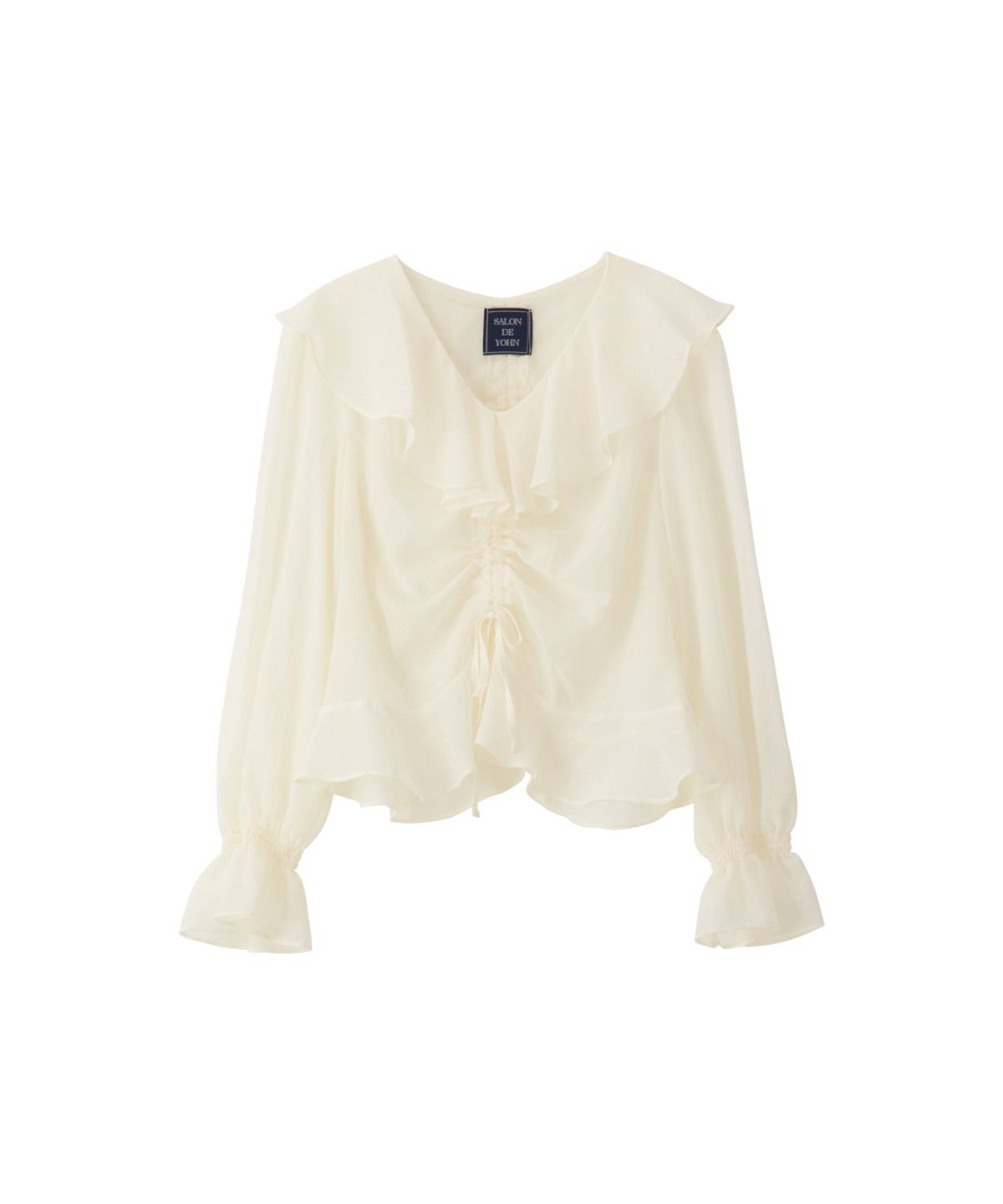 살롱 드 욘(SALON DE YOHN) String Ruffle Blouse_ 2 Colors