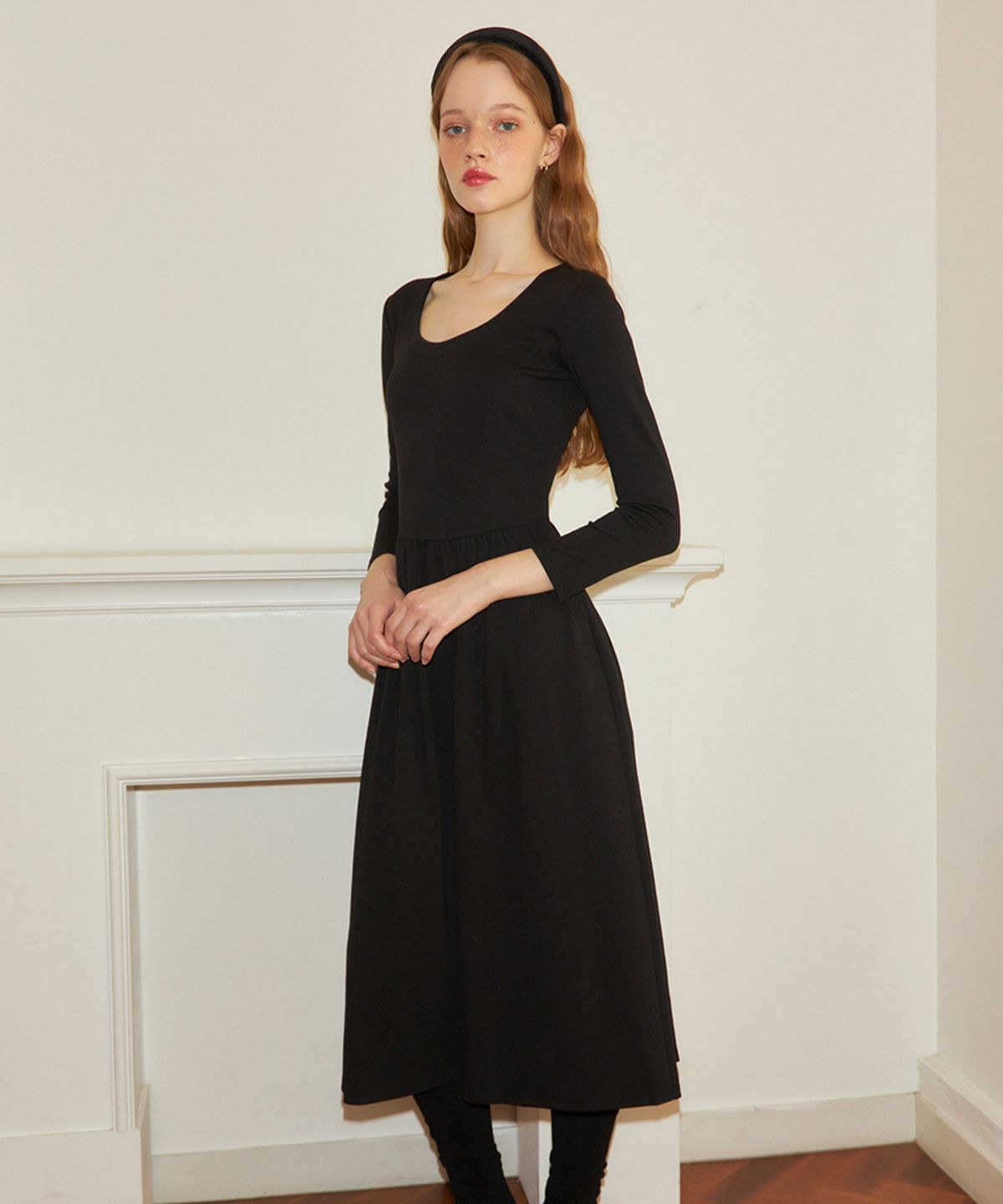 살롱 드 욘(SALON DE YOHN) Basic Ballet Core Dress_ Black
