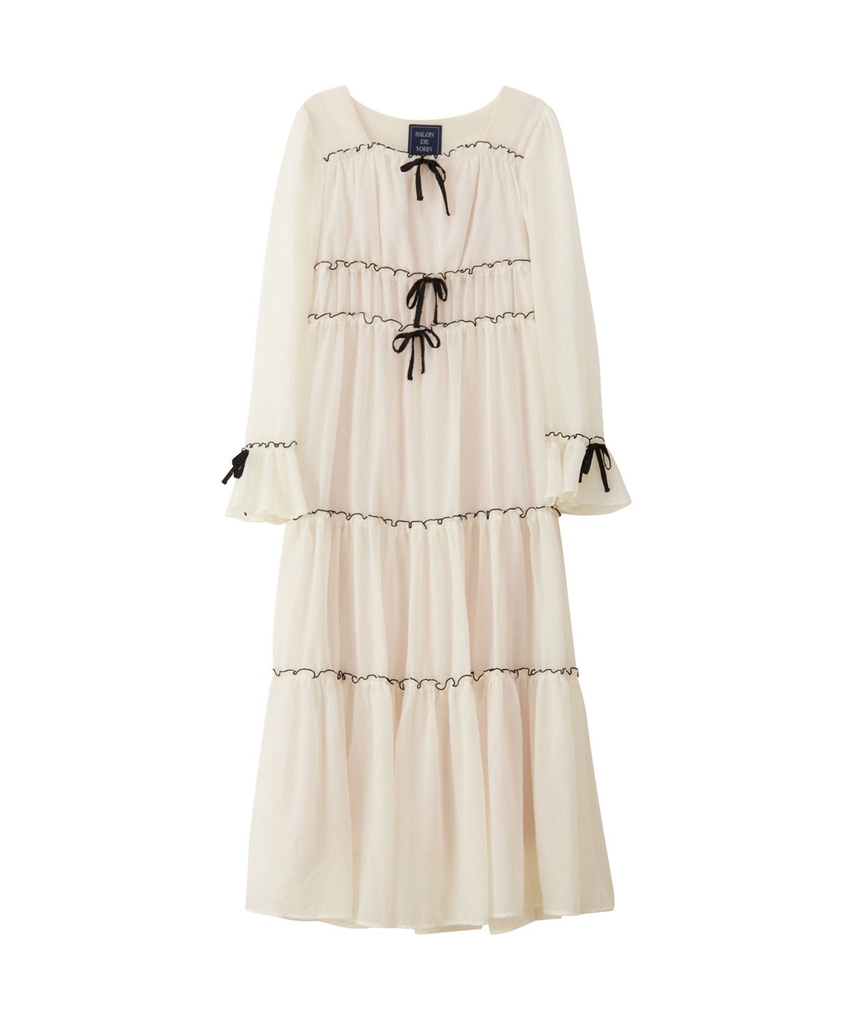 살롱 드 욘(SALON DE YOHN) Glitter Chiffon Princess Dress_ Ivory
