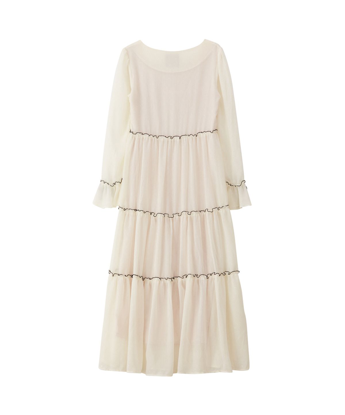 살롱 드 욘(SALON DE YOHN) Glitter Chiffon Princess Dress_ Ivory