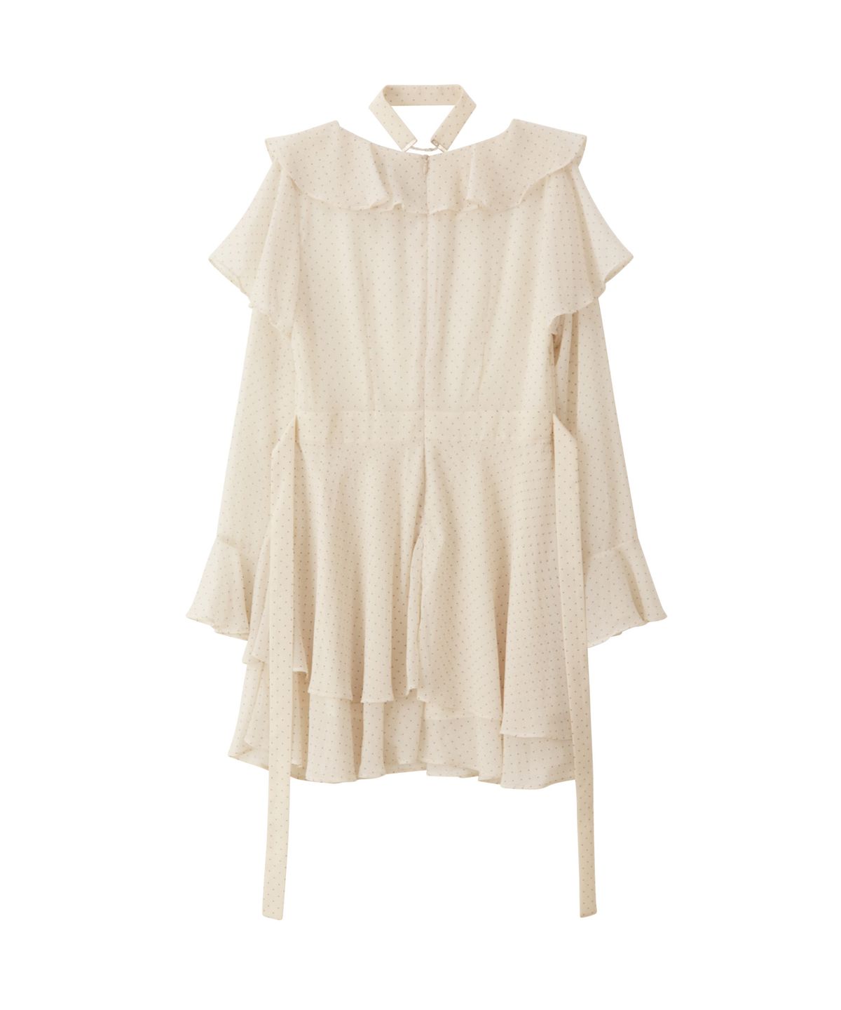 살롱 드 욘(SALON DE YOHN) Choker Chiffon Mini Dress_ Ivory