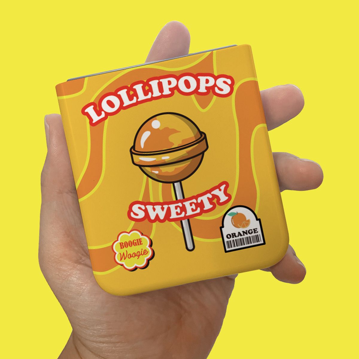 부기우기(BOOGIE WOOGIE) Z플립 슬림하드 케이스 - 롤리팝 오렌지(Lolipops Orange)