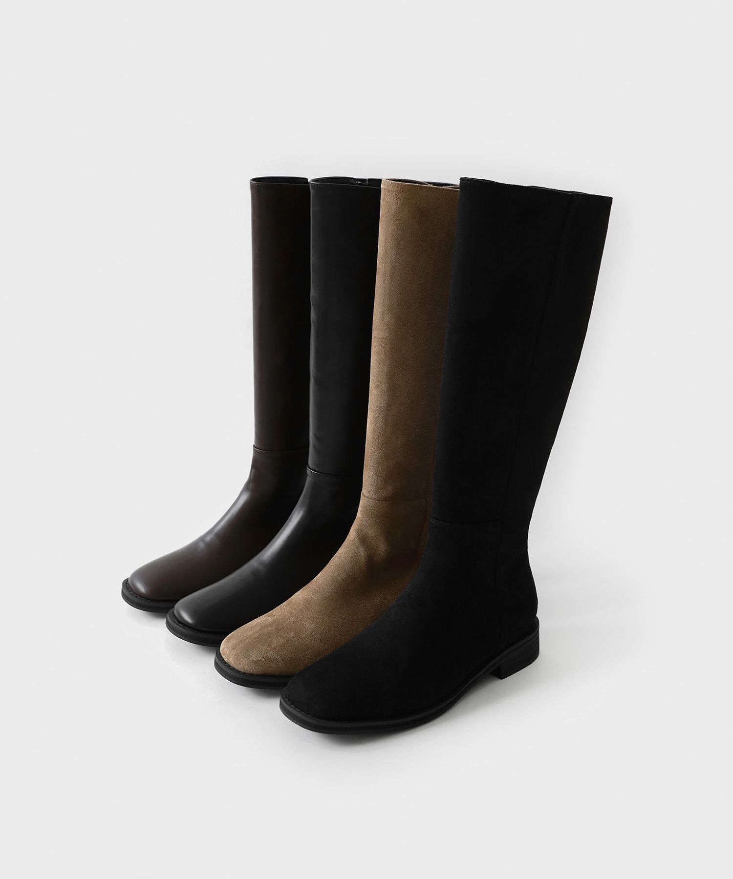 MUSINSA | SAPPUN Ellui Square Long boots (3cm)