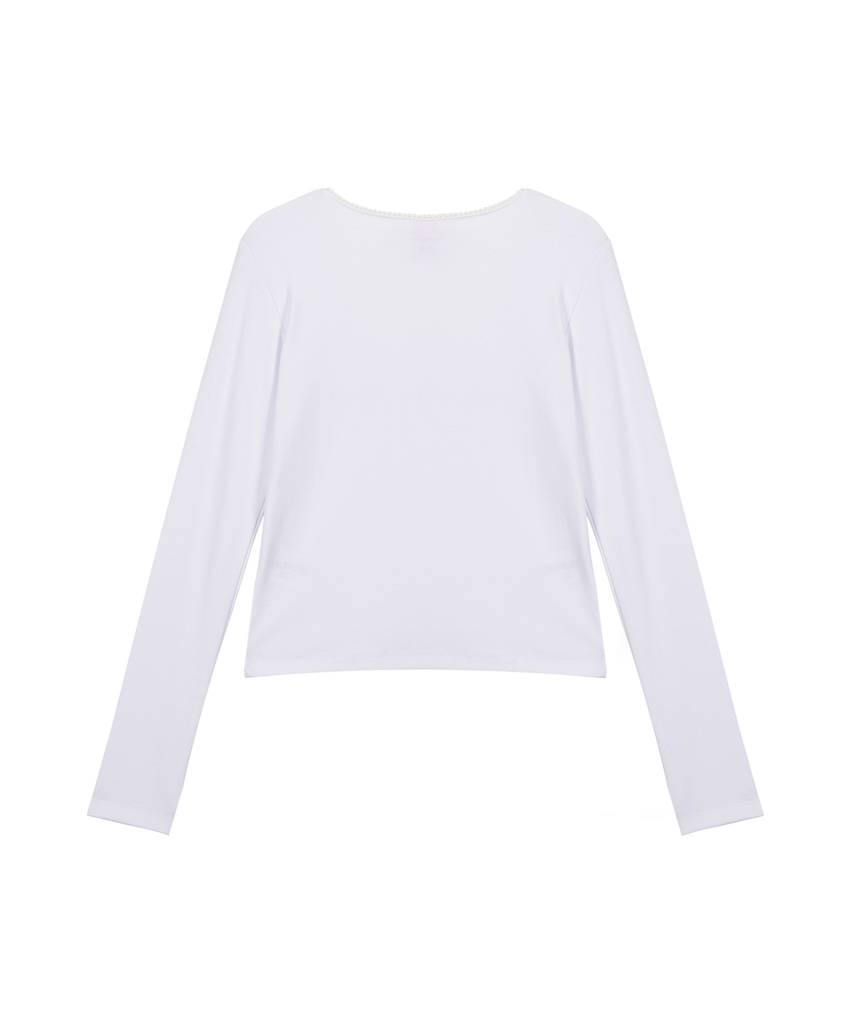 잇자바이브(ITZAVIBE) CAT BLESS RIBBON LONG SLEEVE - WHITE