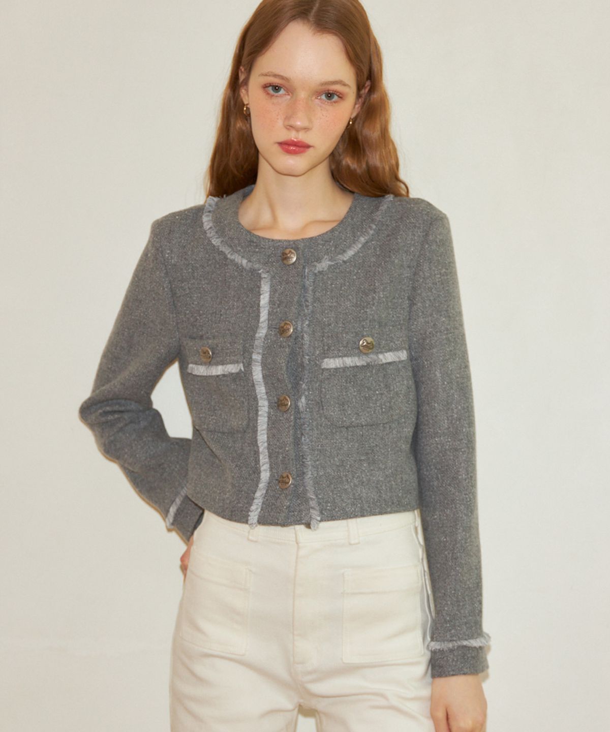 살롱 드 욘(SALON DE YOHN) Classic Wool Jacket_ Gray