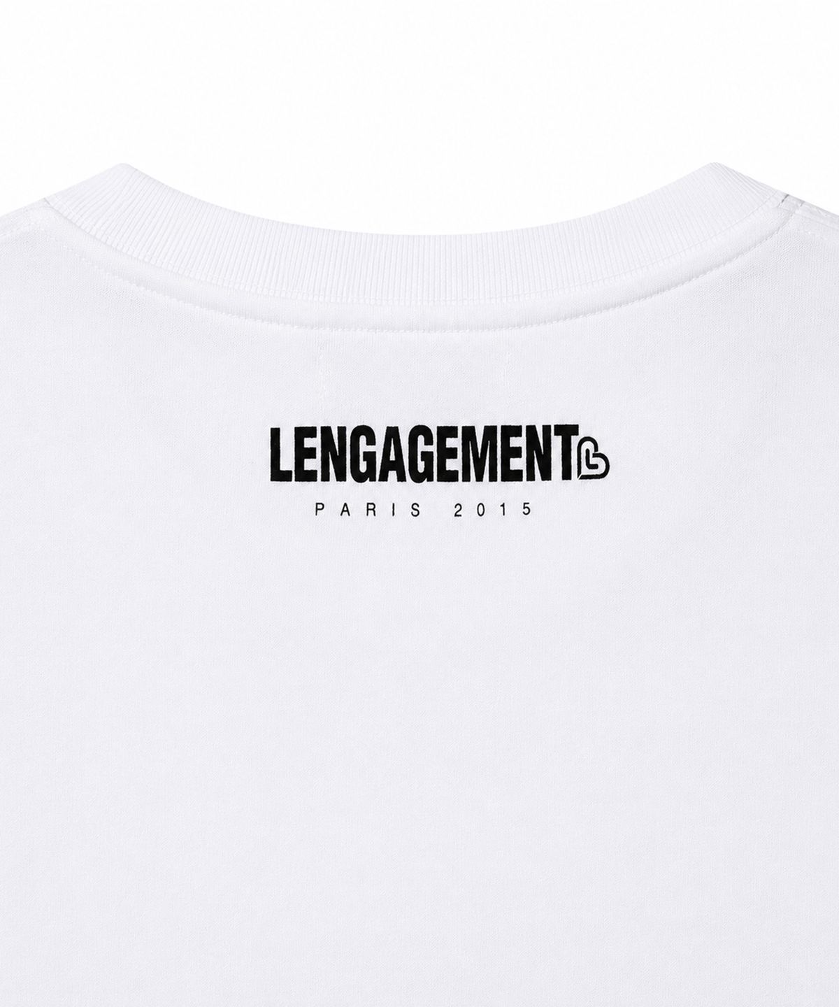 랑가주망(LENGAGEMENT) 스몰 하트 롱슬리브 티셔츠 [화이트]