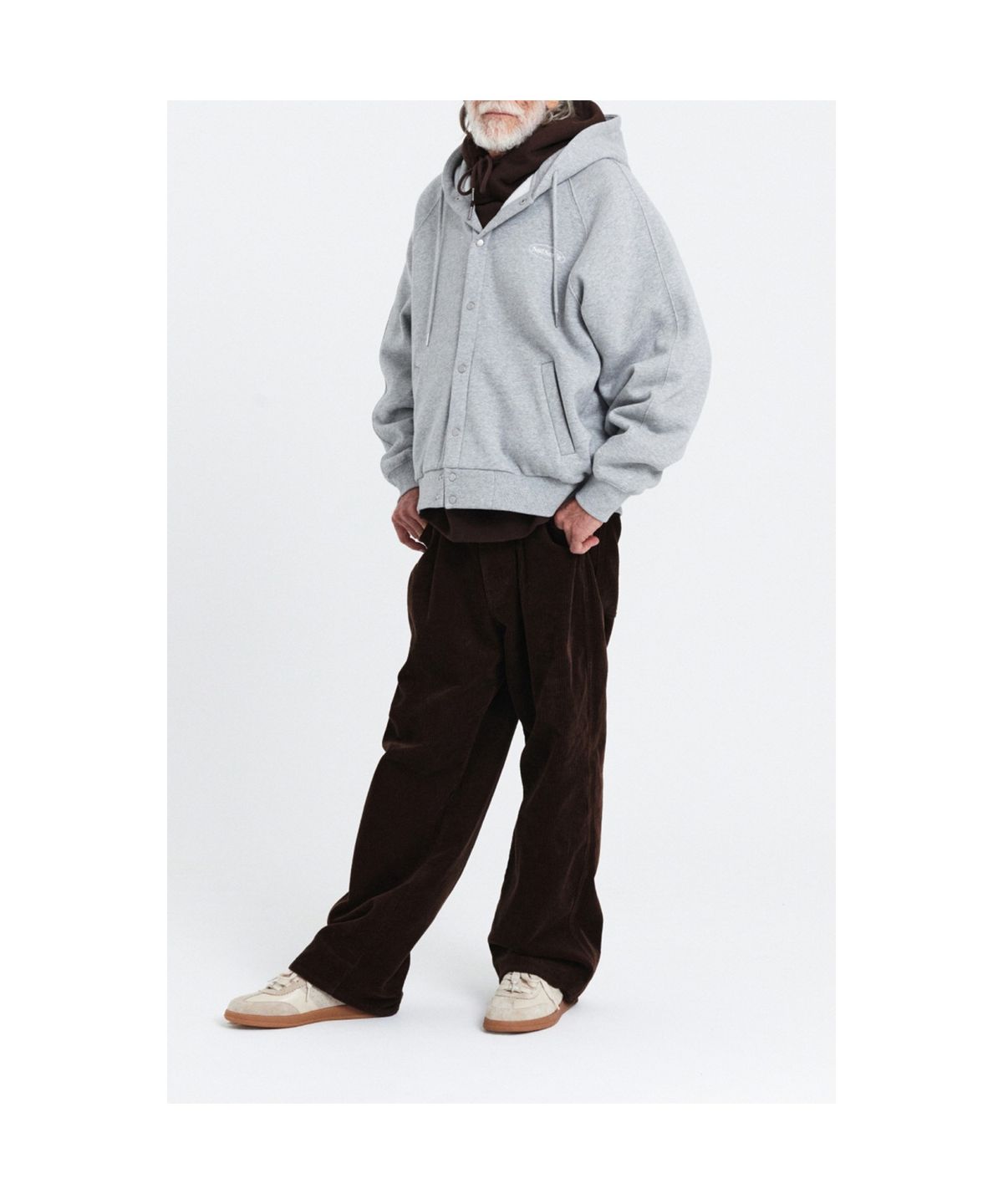 커스텀멜로우(CUSTOMELLOW) sadsmile fluff button hoodie CQTAW23521GYX - 사이즈 ...