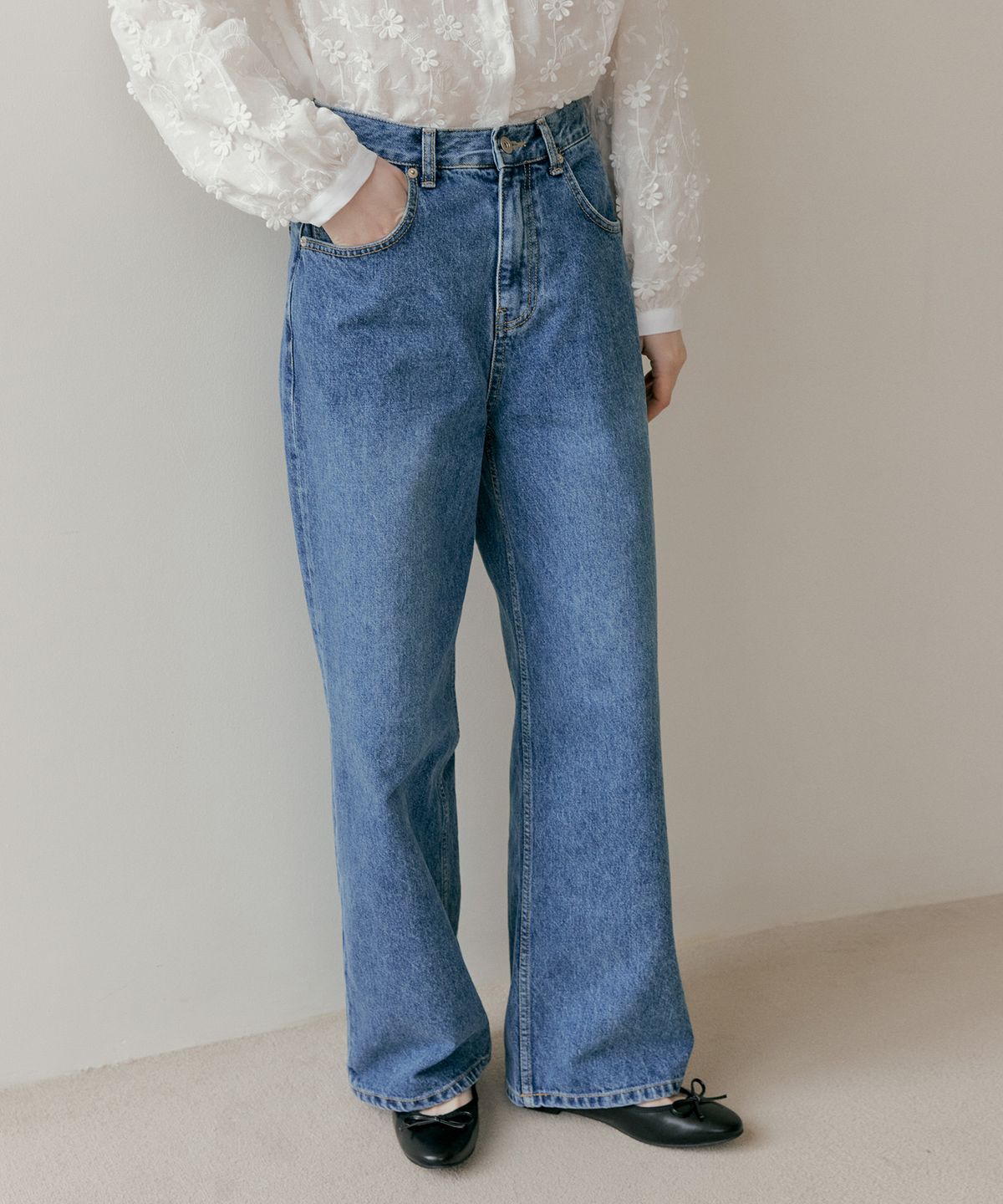 더페니(THE PENNY) LOW WIDE DENIM - Indigo