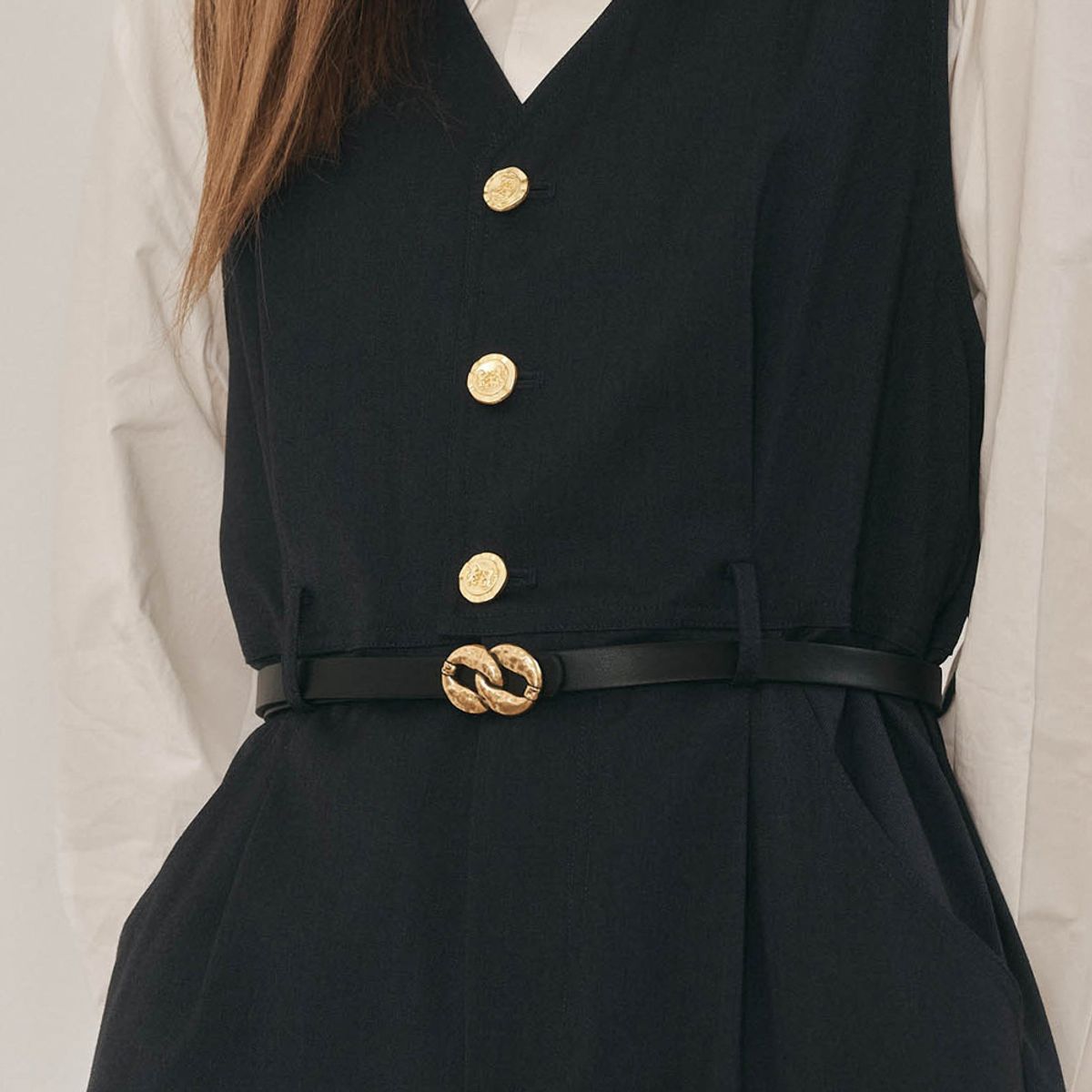 웬스데이딜라잇(WEDNESDAY DELIGHT) WD_Vest button dress_NAVY