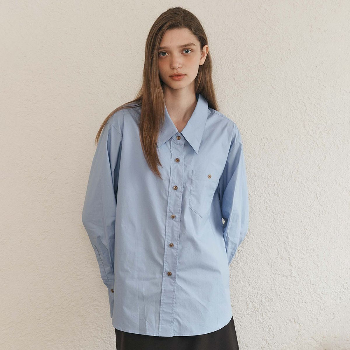 웬스데이딜라잇(WEDNESDAY DELIGHT) WD_Pure cotton shirt_BLUE
