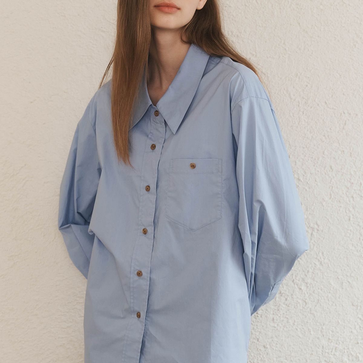 웬스데이딜라잇(WEDNESDAY DELIGHT) WD_Pure cotton shirt_BLUE