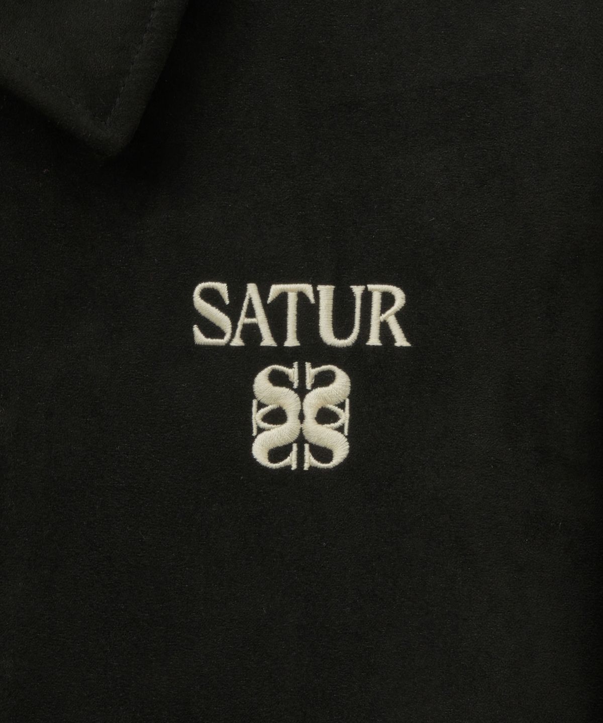 세터(SATUR) 테오 폭스 스웨이드 숏 자켓 파이럿 블랙