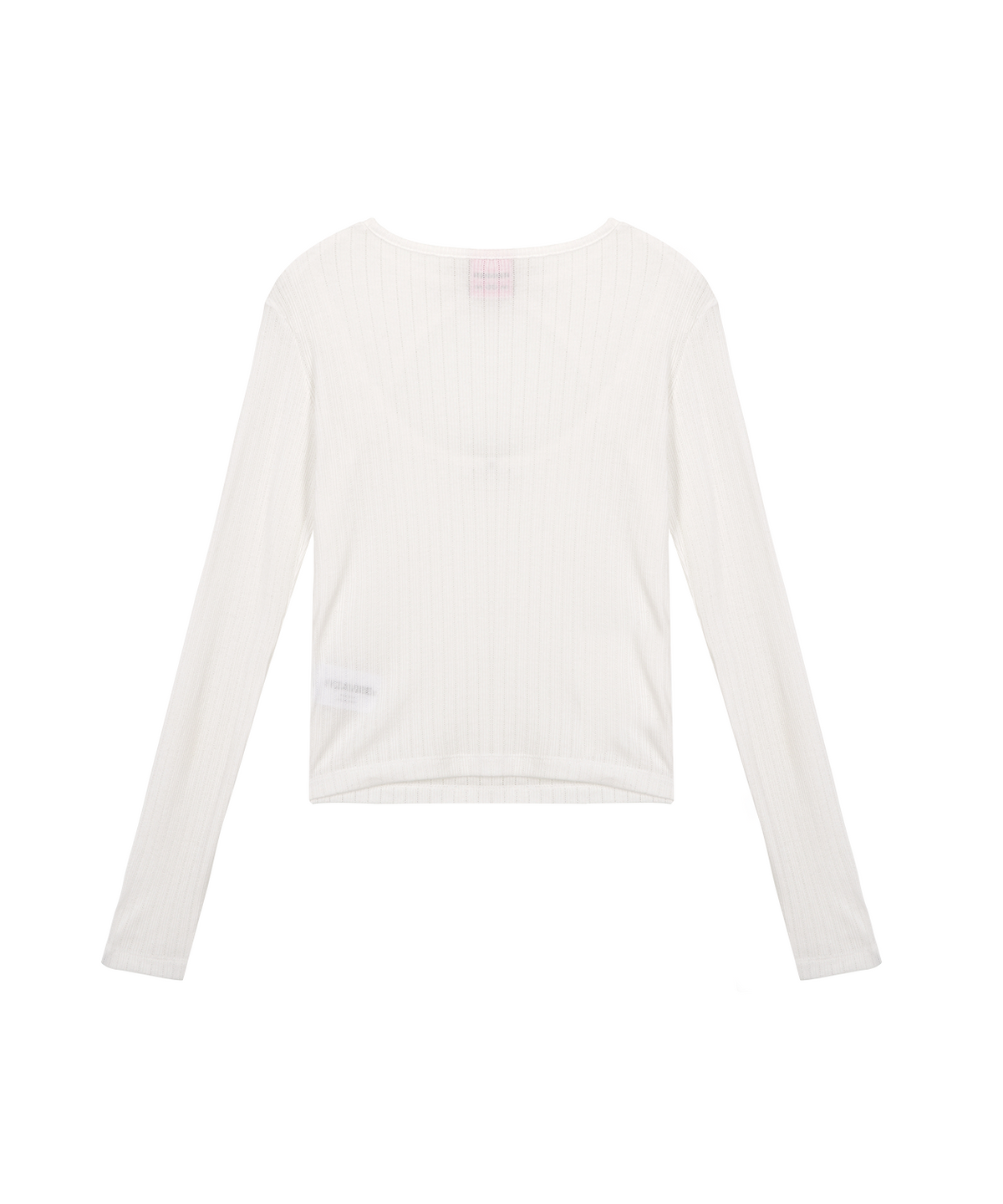 잇자바이브(ITZAVIBE) TWO RIBBON LONG SLEEVE - WHITE