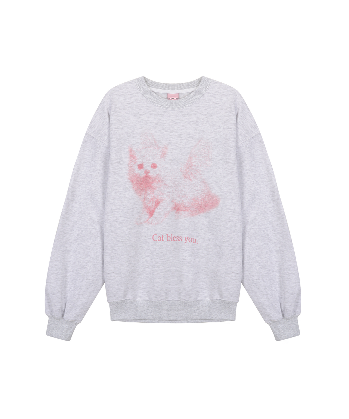 잇자바이브(ITZAVIBE) CAT BLESS YOU MTM - LIGHT GRAY