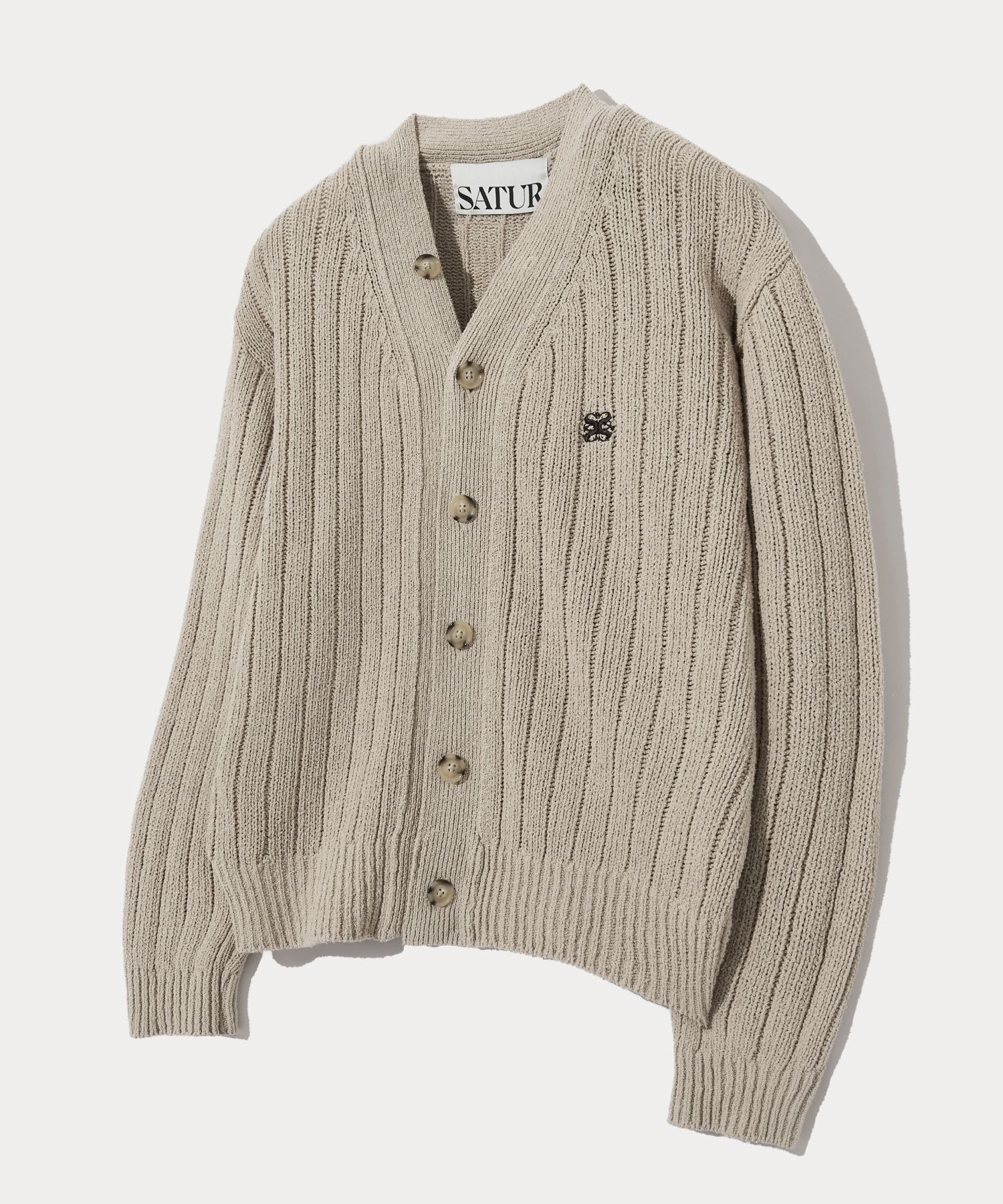 [SATUR]UNISEX★FARO Over Size Boucle Cardigan MUSINSA | SATUR Faro oversized boucle cardigan soft beige
