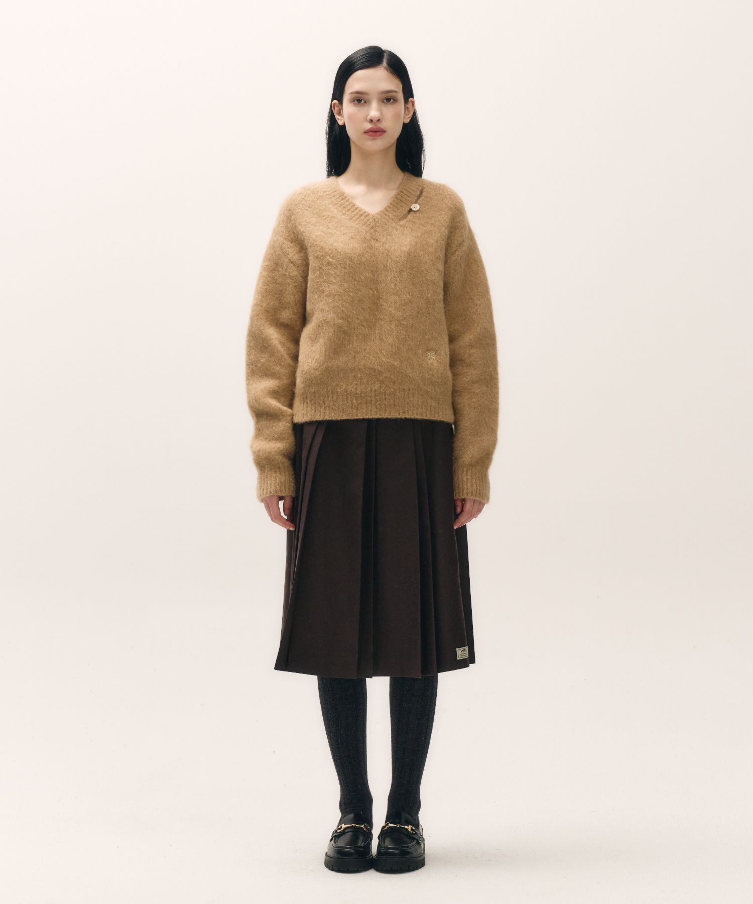 ★人気★【SATUR】★Essen Two Tone Mohair Pullover Kni.t★ MUSINSA | SATUR Essen Two Tone Mohair Pullover Knit Heritage