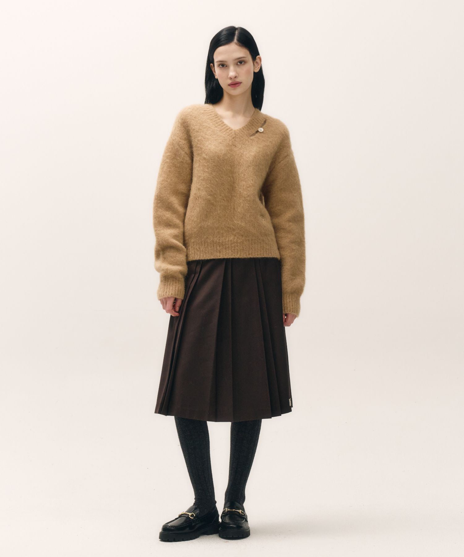 【SATUR】ESSEN TWO TONE MOHAIR PULLOVER KNIT MUSINSA | SATUR Essen Two Tone Mohair Pullover Knit Heritage
