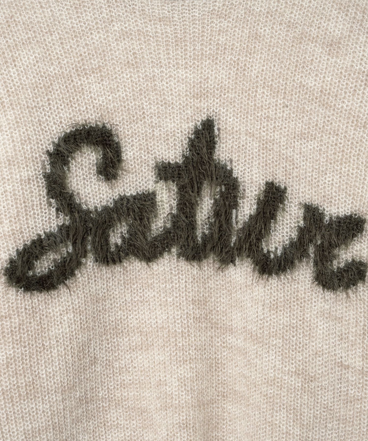 ニット・セーター SATUR Round neck mohair logo knit resort ivory SA23FWMK06IV MUSINSA | SATUR Round neck mohair logo knit resort ivory