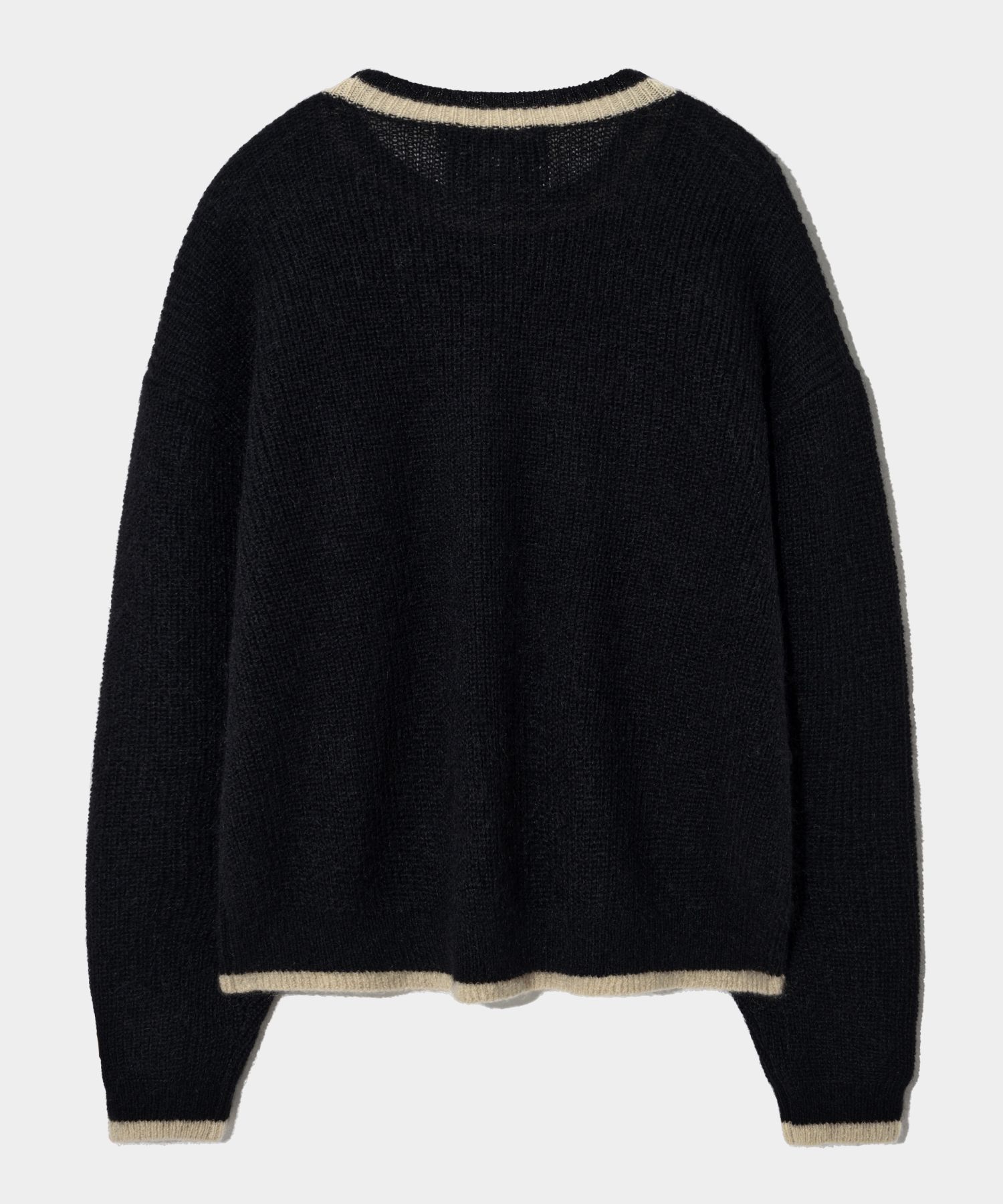 ニット・セーター SATUR Round neck mohair logo knit resort ivory SA23FWMK06IV MUSINSA | SATUR Round neck mohair logo knit resort ivory