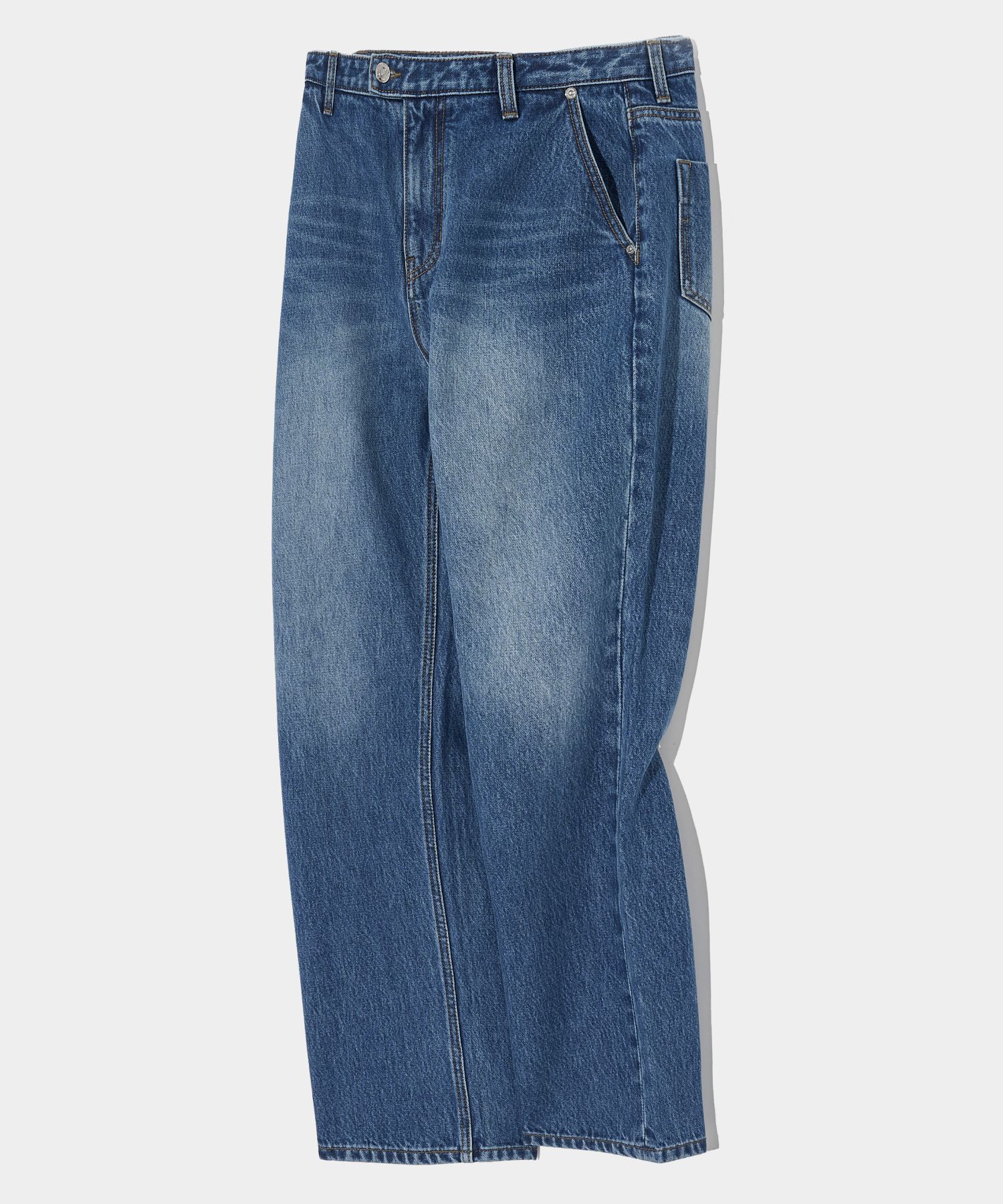 ★MUSINSA STANDARD★ Straight paneled back slit denim pants MUSINSA | MUSINSA STANDARD Straight paneled back slit denim