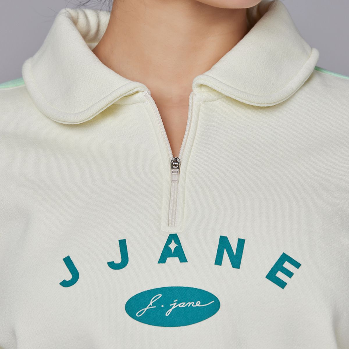 제이제인(J.JANE) 컬러 배색 맨투맨 세트 (Melon)