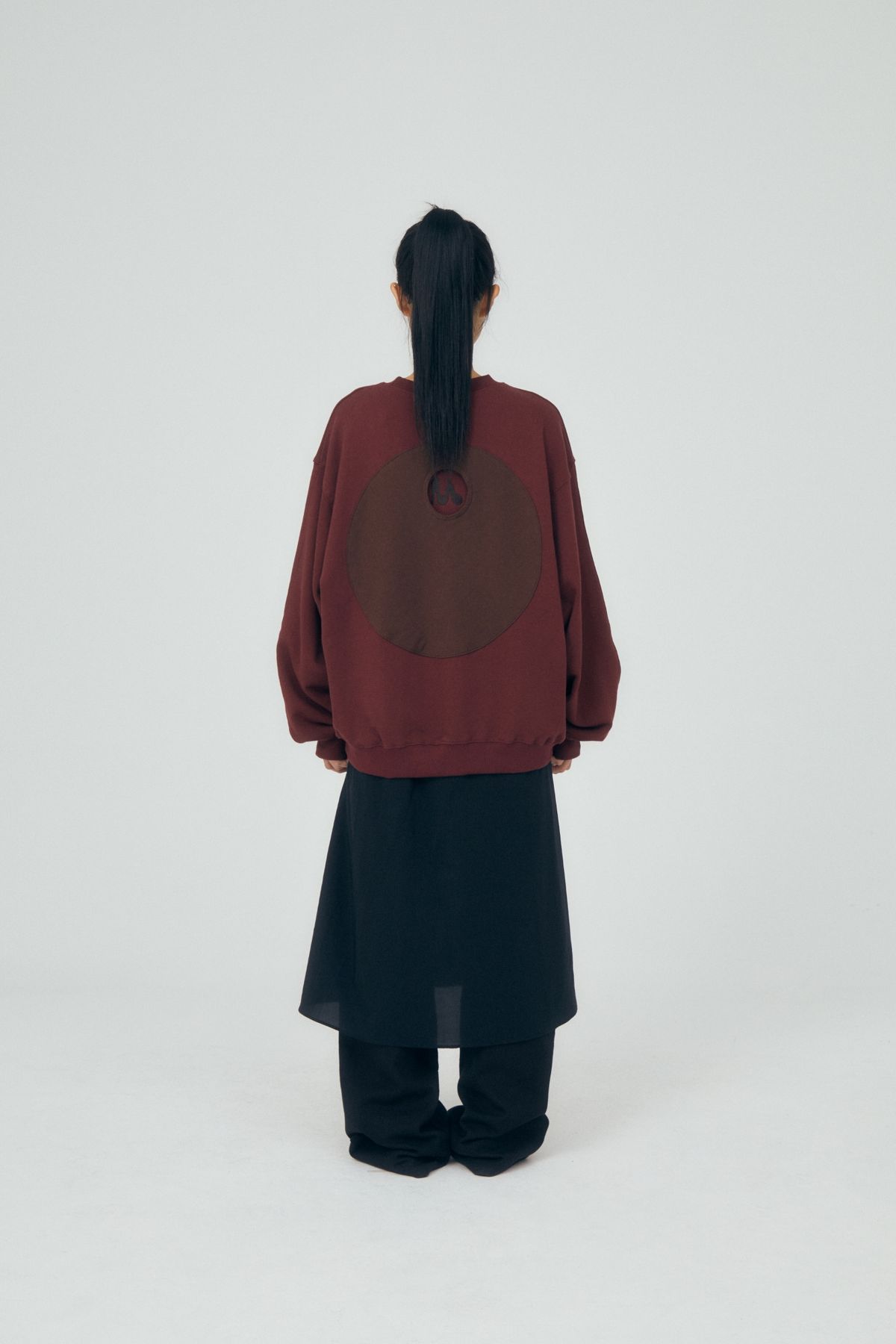 미와이후(MIYHOO) BACK POCKET SWEAT SHIRTS ( BURGUNDY )