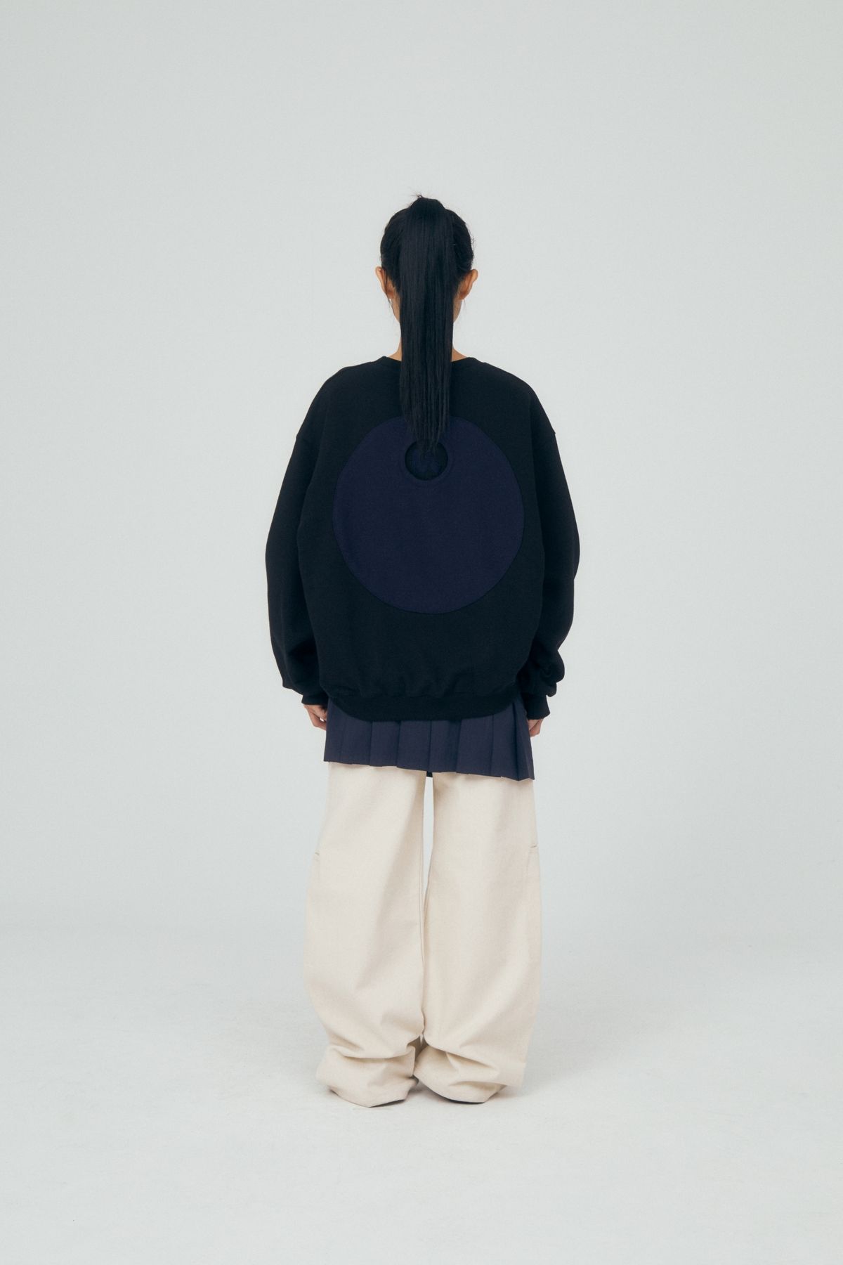 미와이후(MIYHOO) BACK POCKET SWEAT SHIRTS ( BLACK )