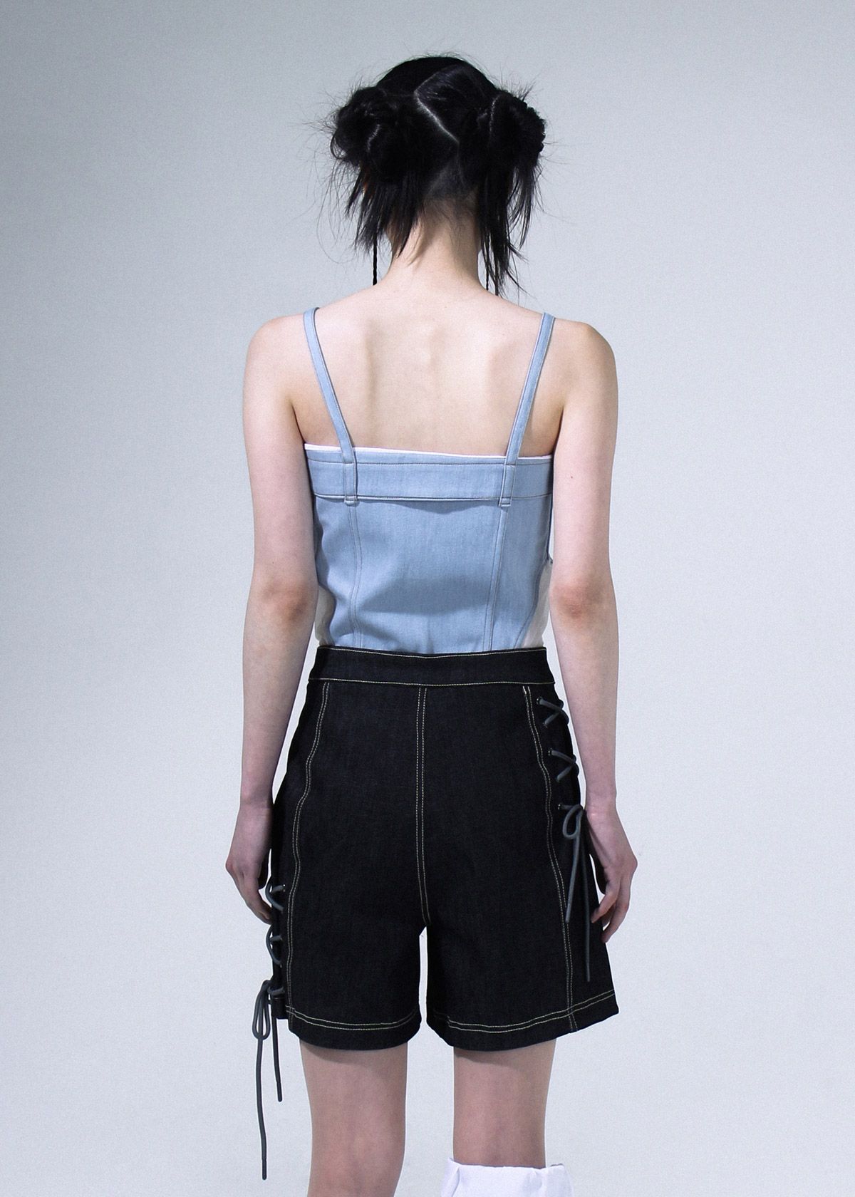 세니크(SENIK) Denim Ribbon Shorts