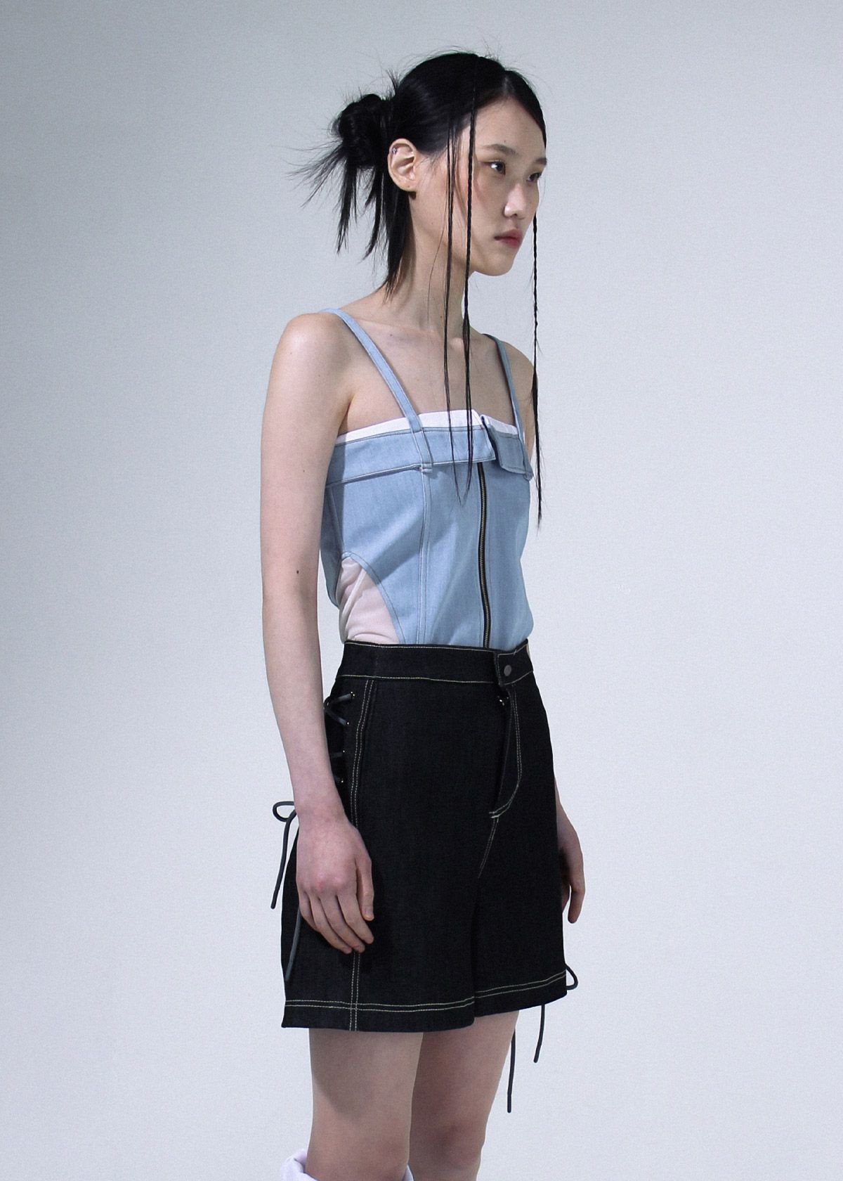 세니크(SENIK) Denim Ribbon Shorts