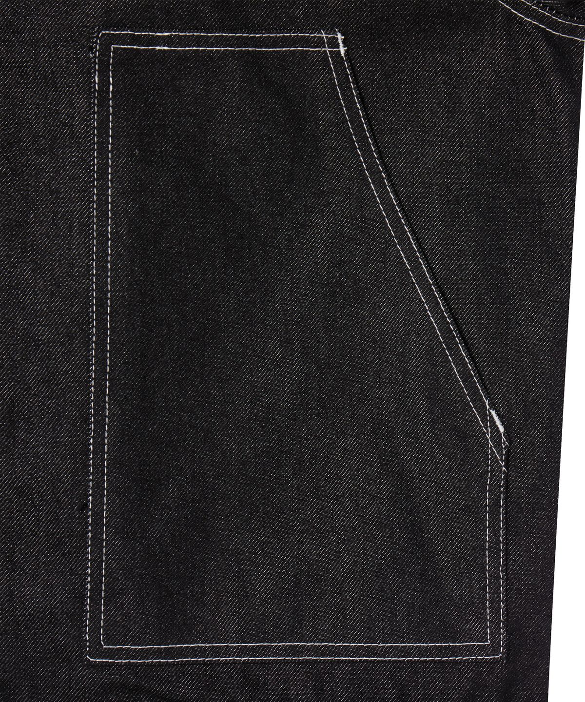 라퍼(LAUGHER) DOUBLE FRONT DENIM JACKET - BLACK
