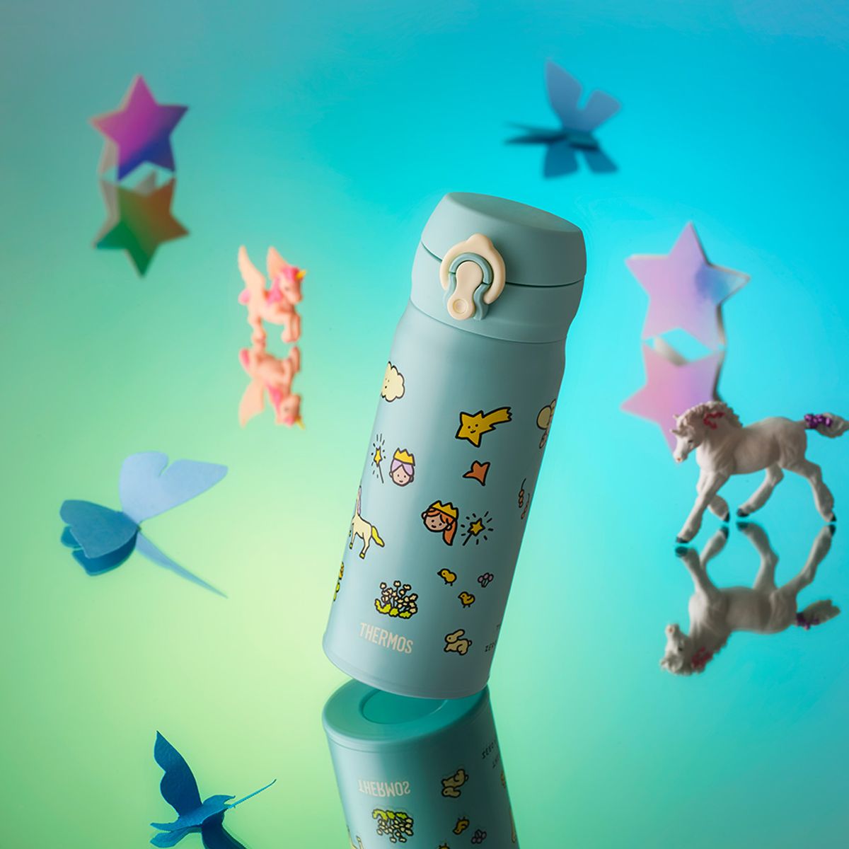 써모스(THERMOS) 보온보냉 제로퍼제로 그래픽 원터치 텀블러 JNL-404KC (400ml)