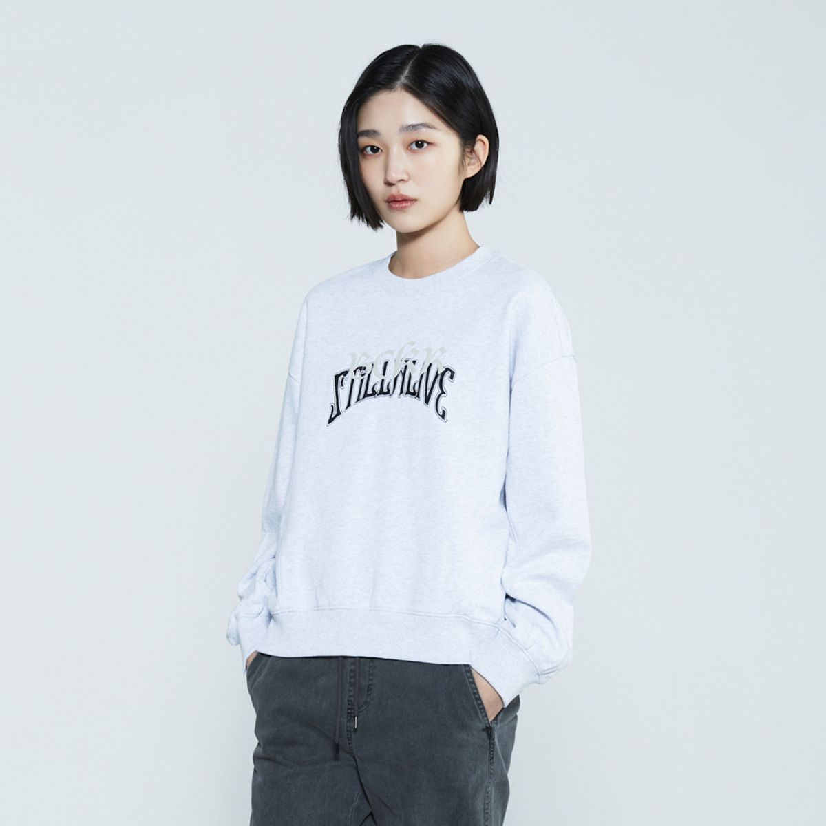 버커루(BUCKAROO) 여성 3단쭈리 레터링 MTM 오트밀