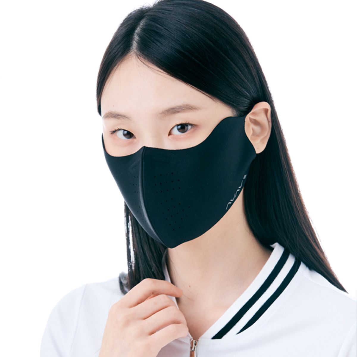 어베이브(AVAVE) 페이스가드 자외선차단 스포츠 골프 마스크 블랙 햇빛가리개 파크골프 스포츠 자전거 등산 러닝 마스크