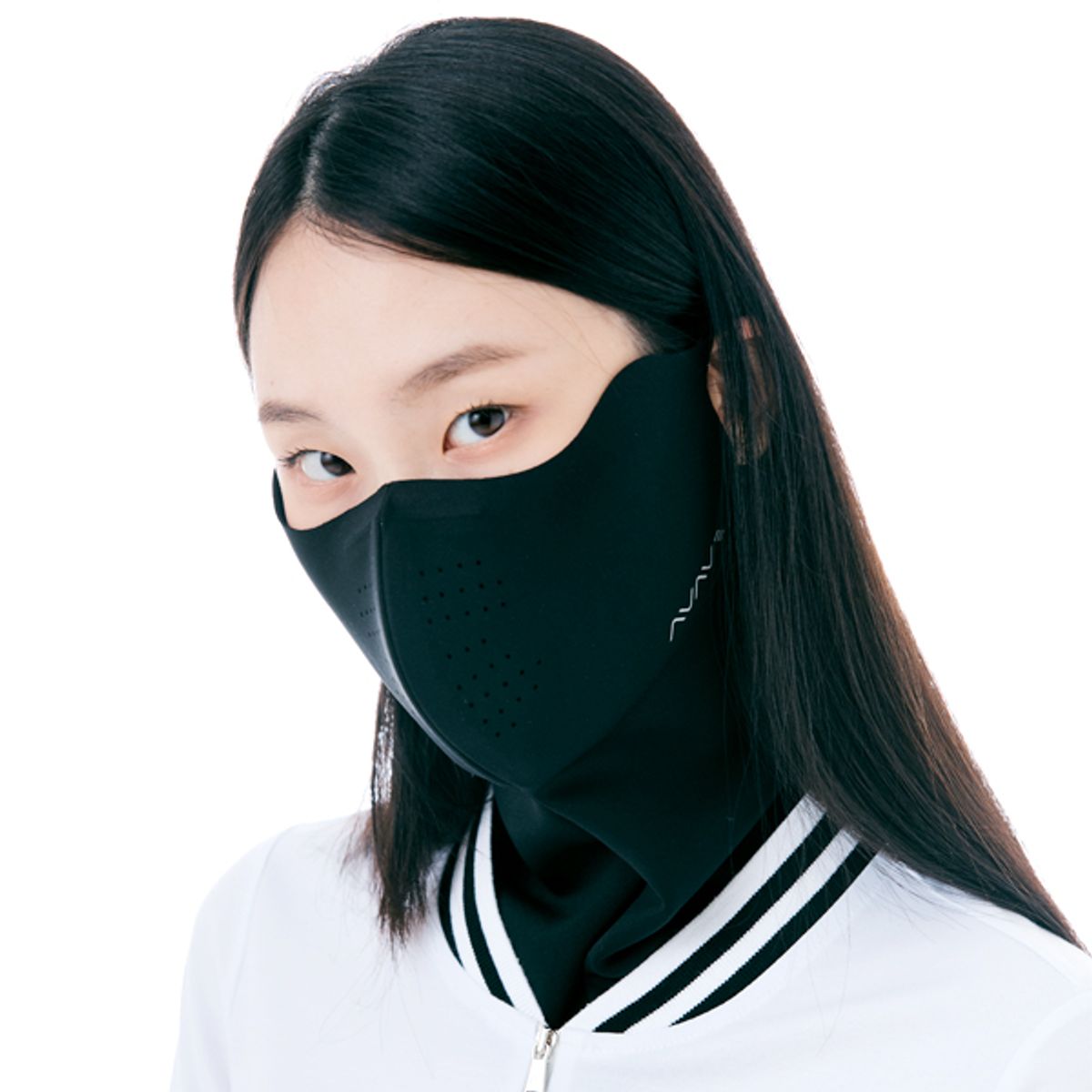 어베이브(AVAVE) 올인원가드 자외선차단 스포츠 골프 마스크 블랙 햇빛가리개 파크골프 스포츠 자전거 등산 러닝 마스크