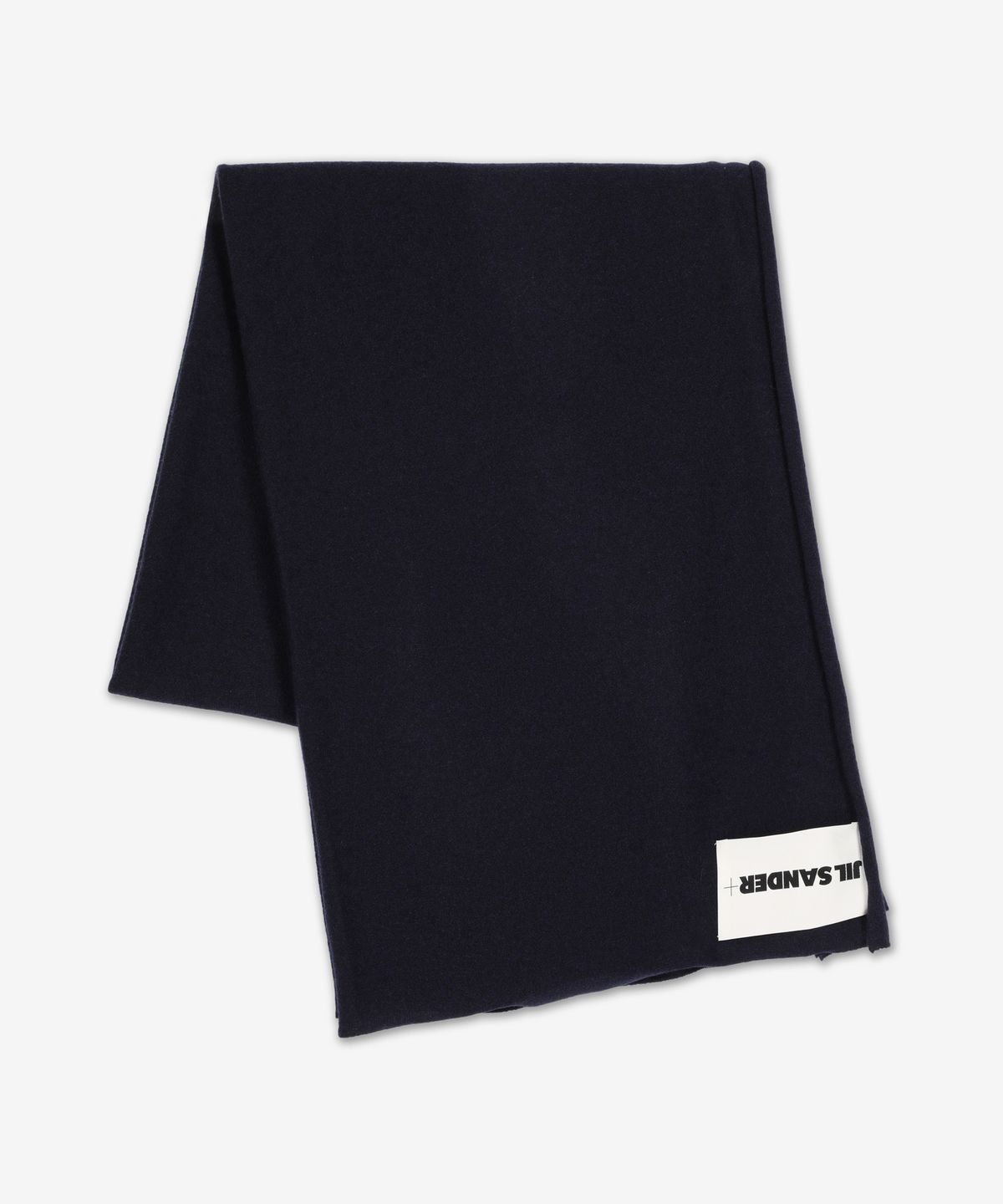 질 샌더(JIL SANDER) 로고 패치 캐시미어 머플러 - 다크 블루 / J40TE0005J13204406